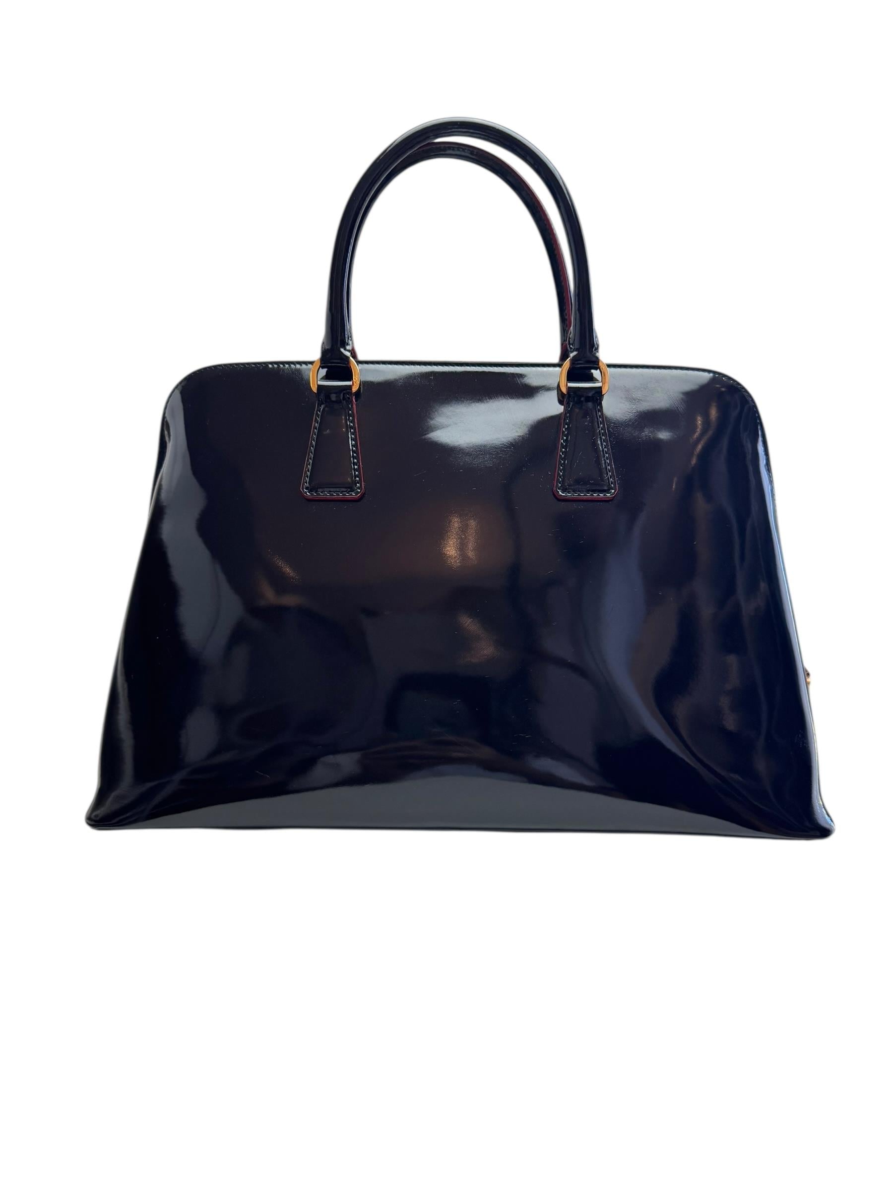 PRADA BLACK PATENT LEATHER BAG