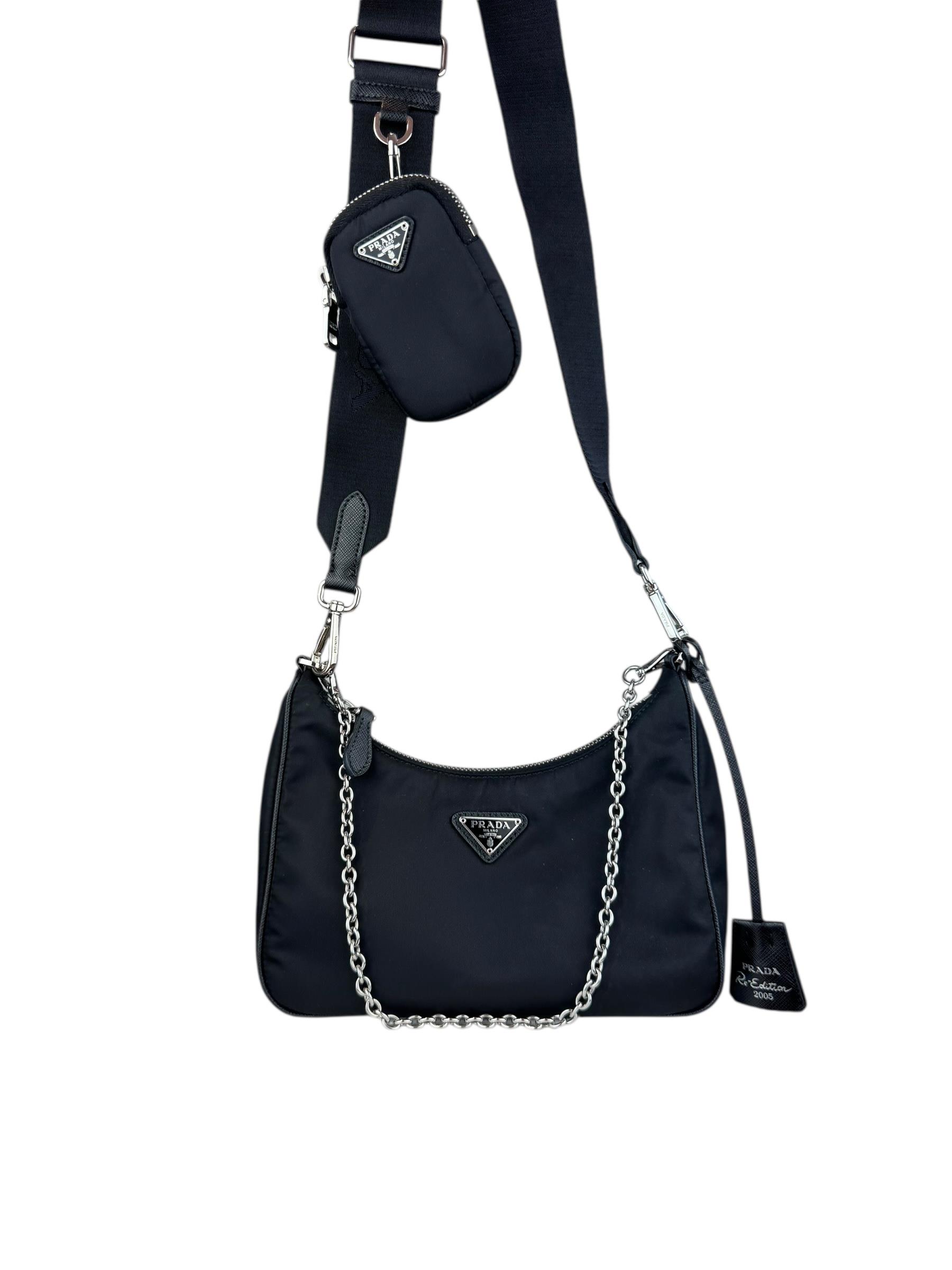 PRADA BLACK RE EDITION 2005 CROSSBODY BAG