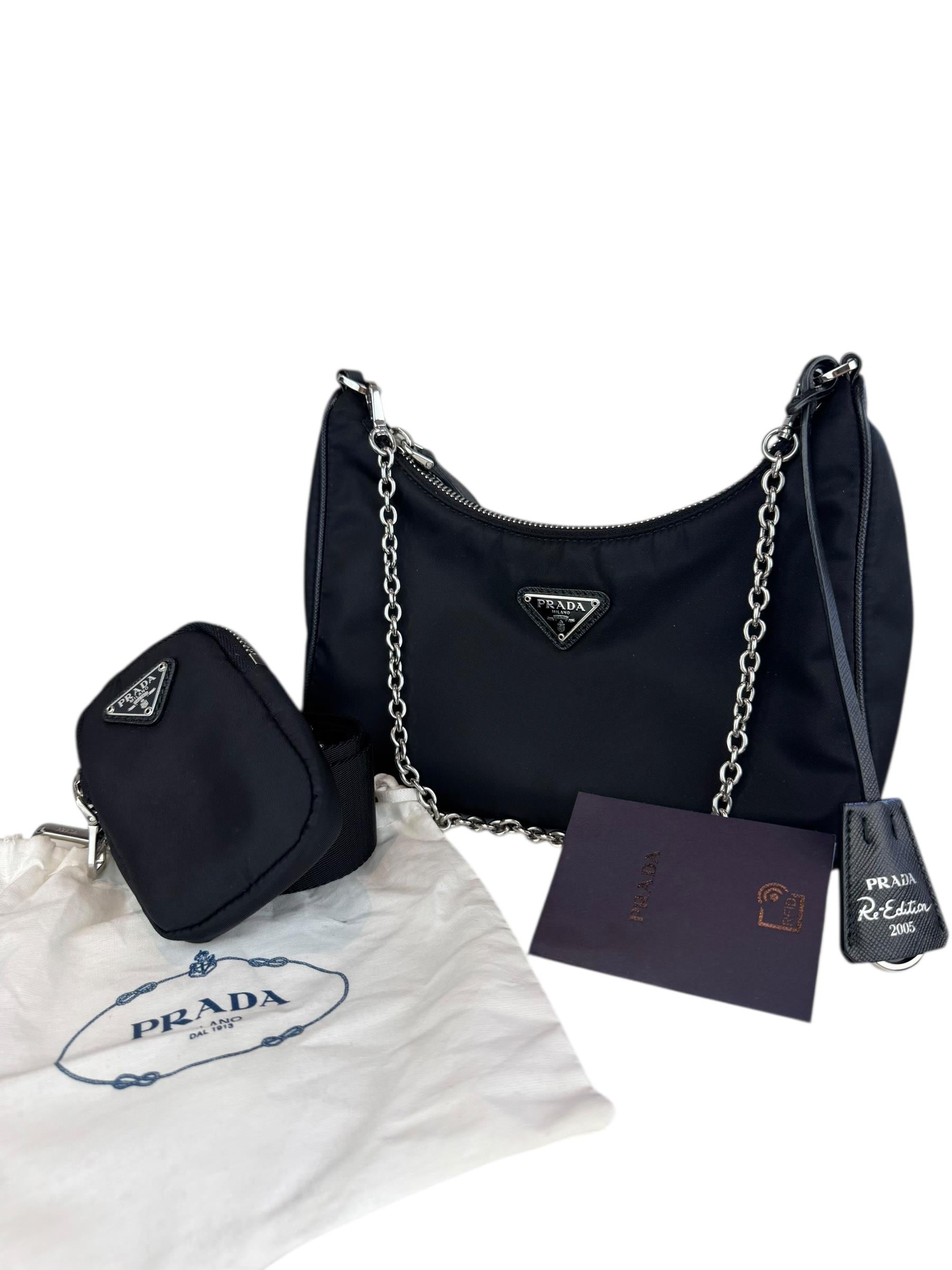 PRADA BLACK RE EDITION 2005 CROSSBODY BAG