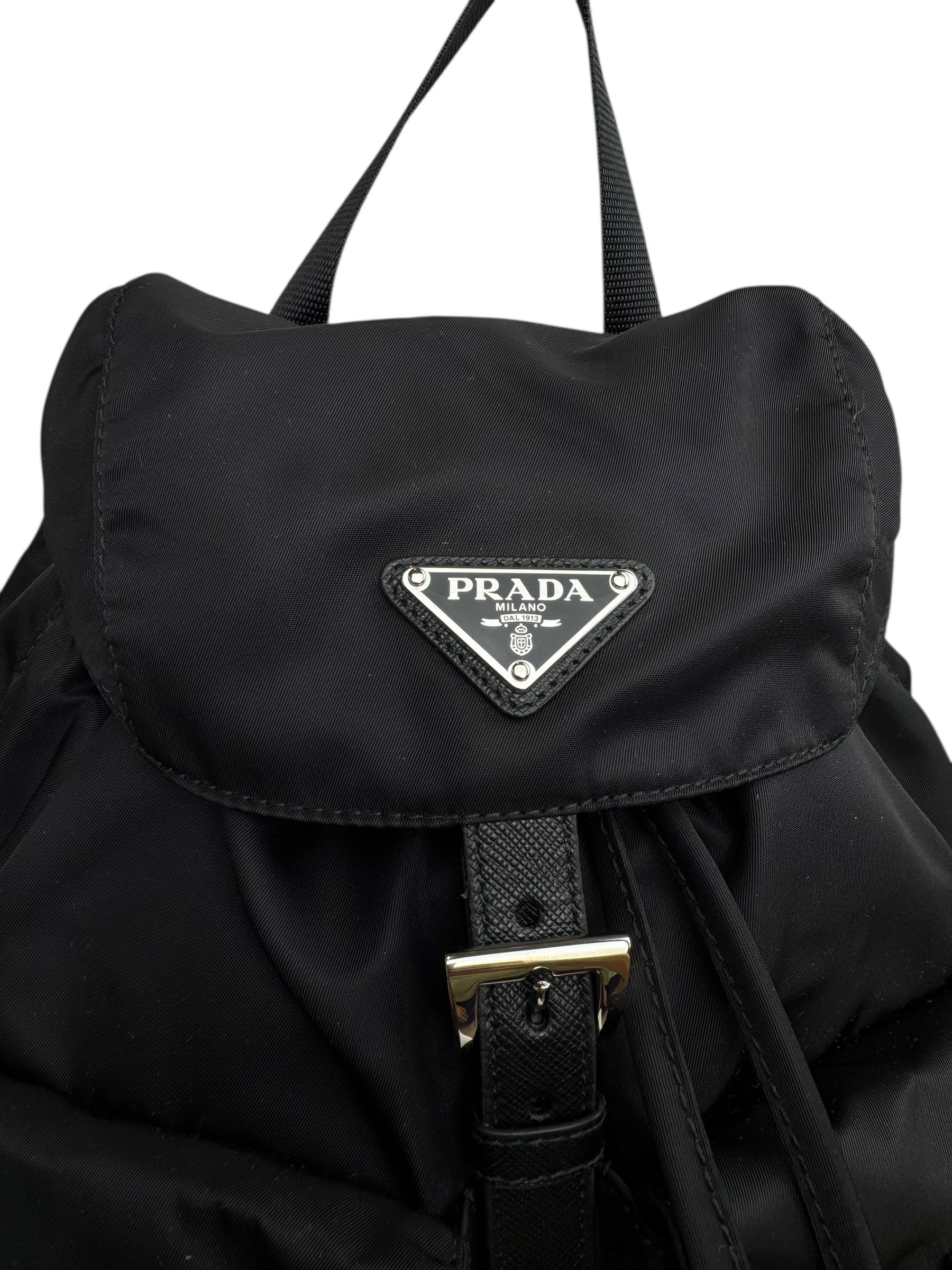 PRADA BLACK RE NYLON BACKPACK