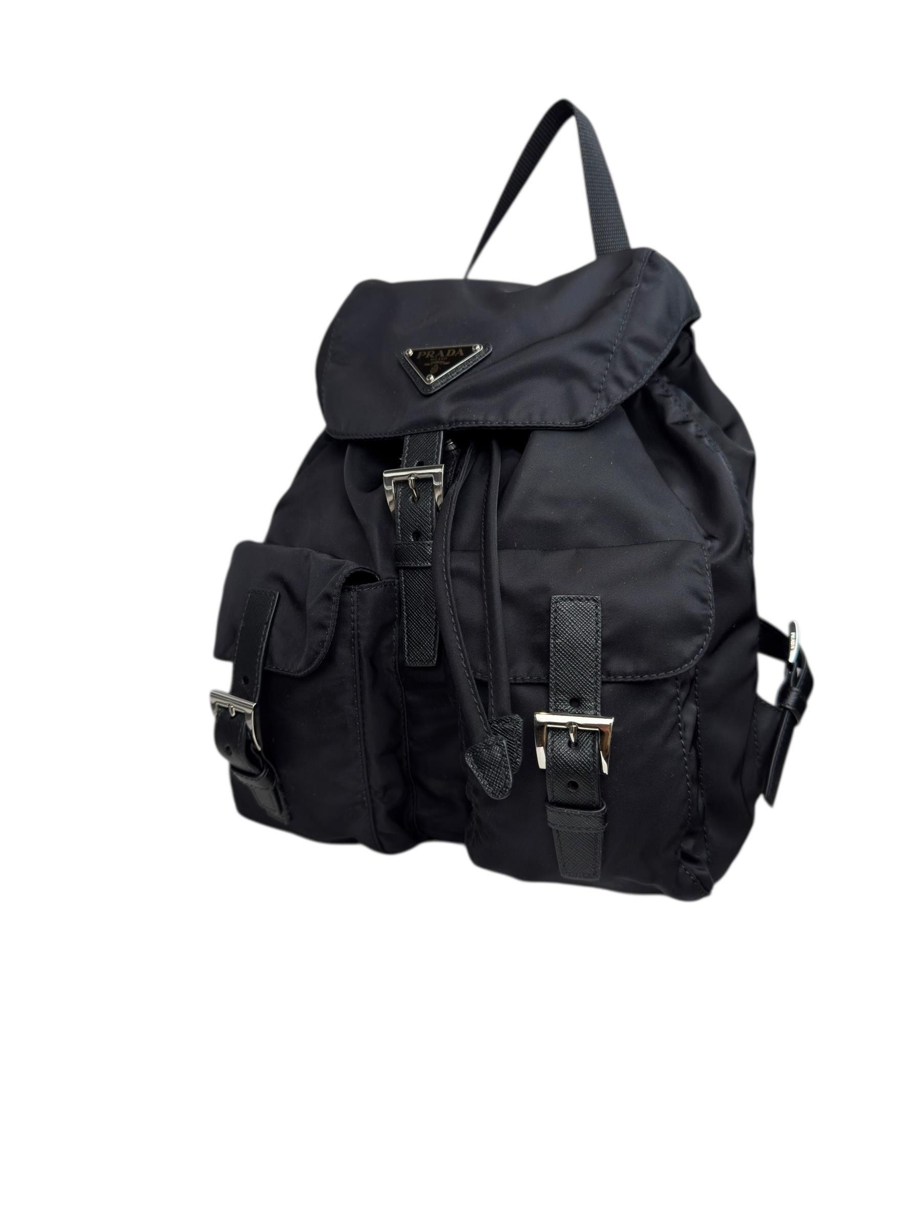 PRADA BLACK RE NYLON BACKPACK