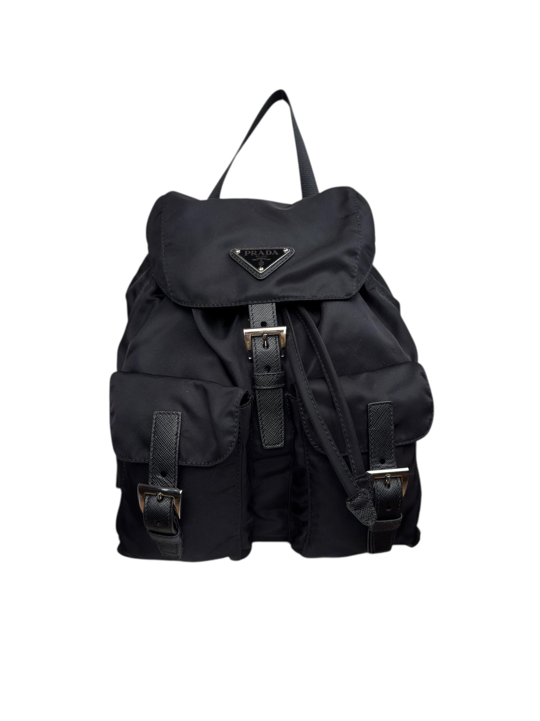 PRADA BLACK RE NYLON BACKPACK