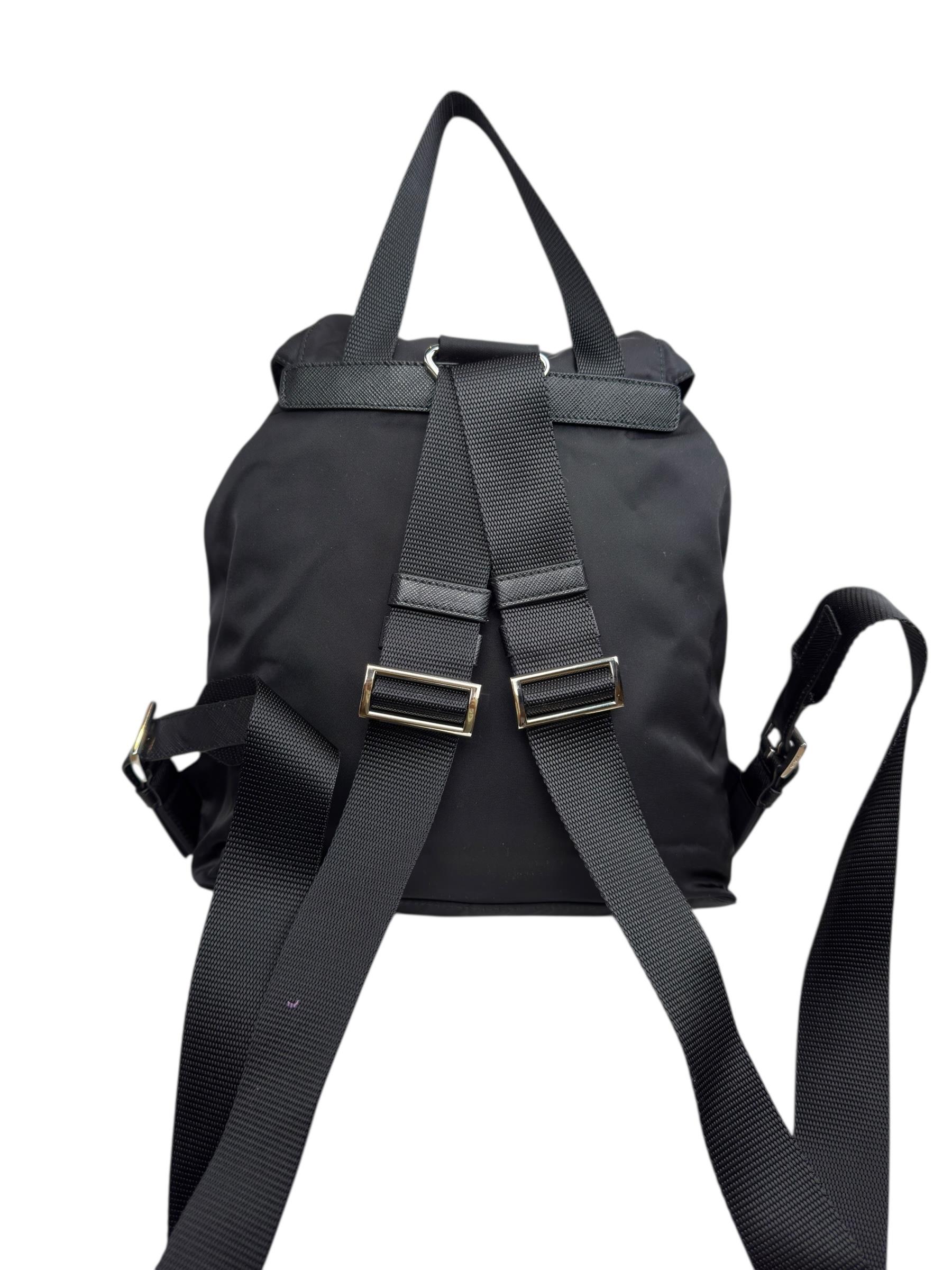 PRADA BLACK RE NYLON BACKPACK
