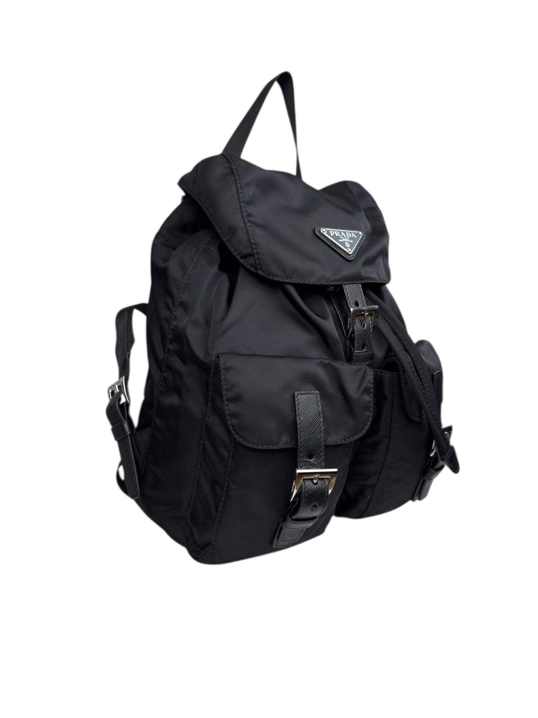 PRADA BLACK RE NYLON BACKPACK