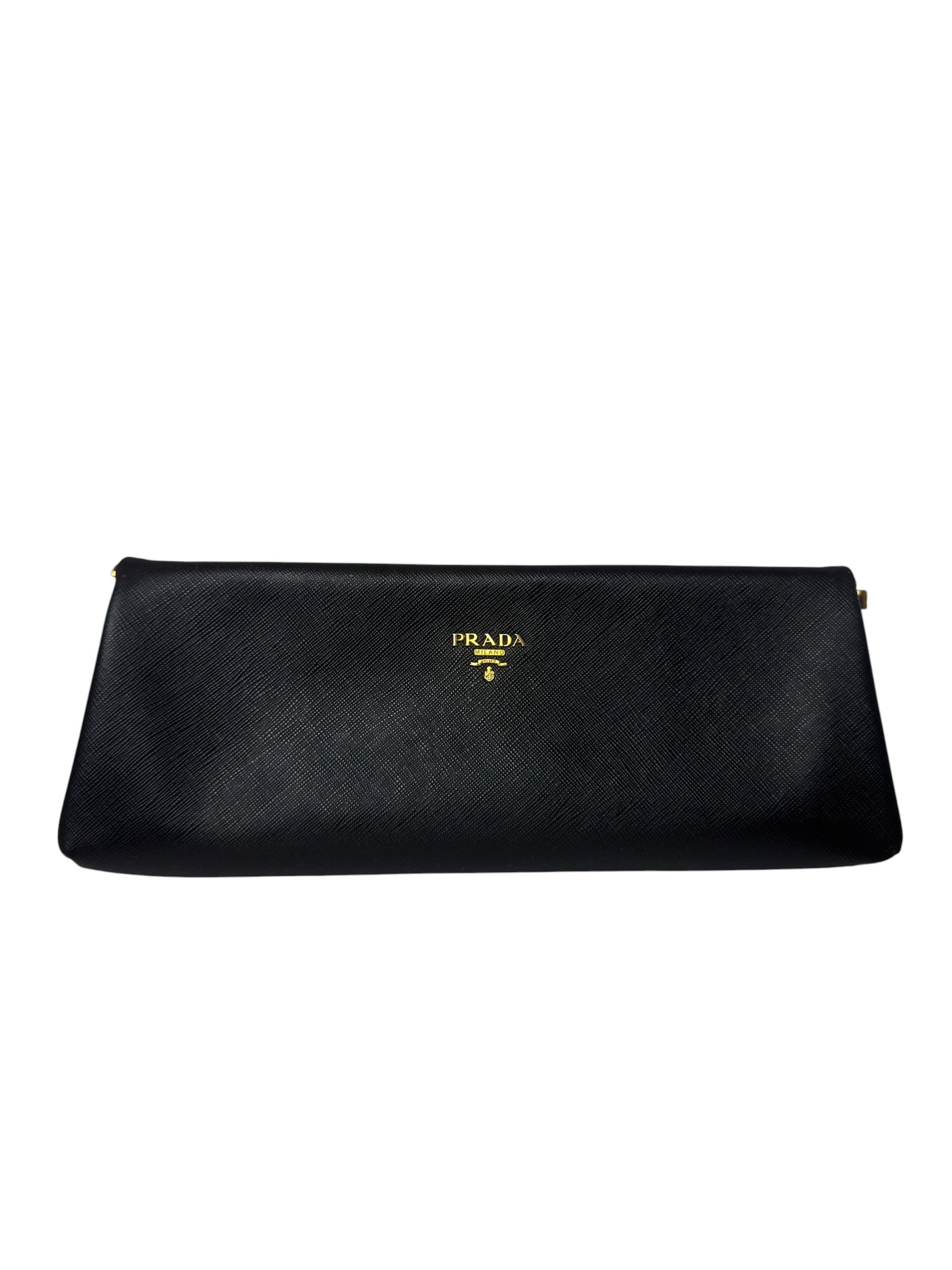 PRADA BLACK SAFFIANO CLUTCH BAG