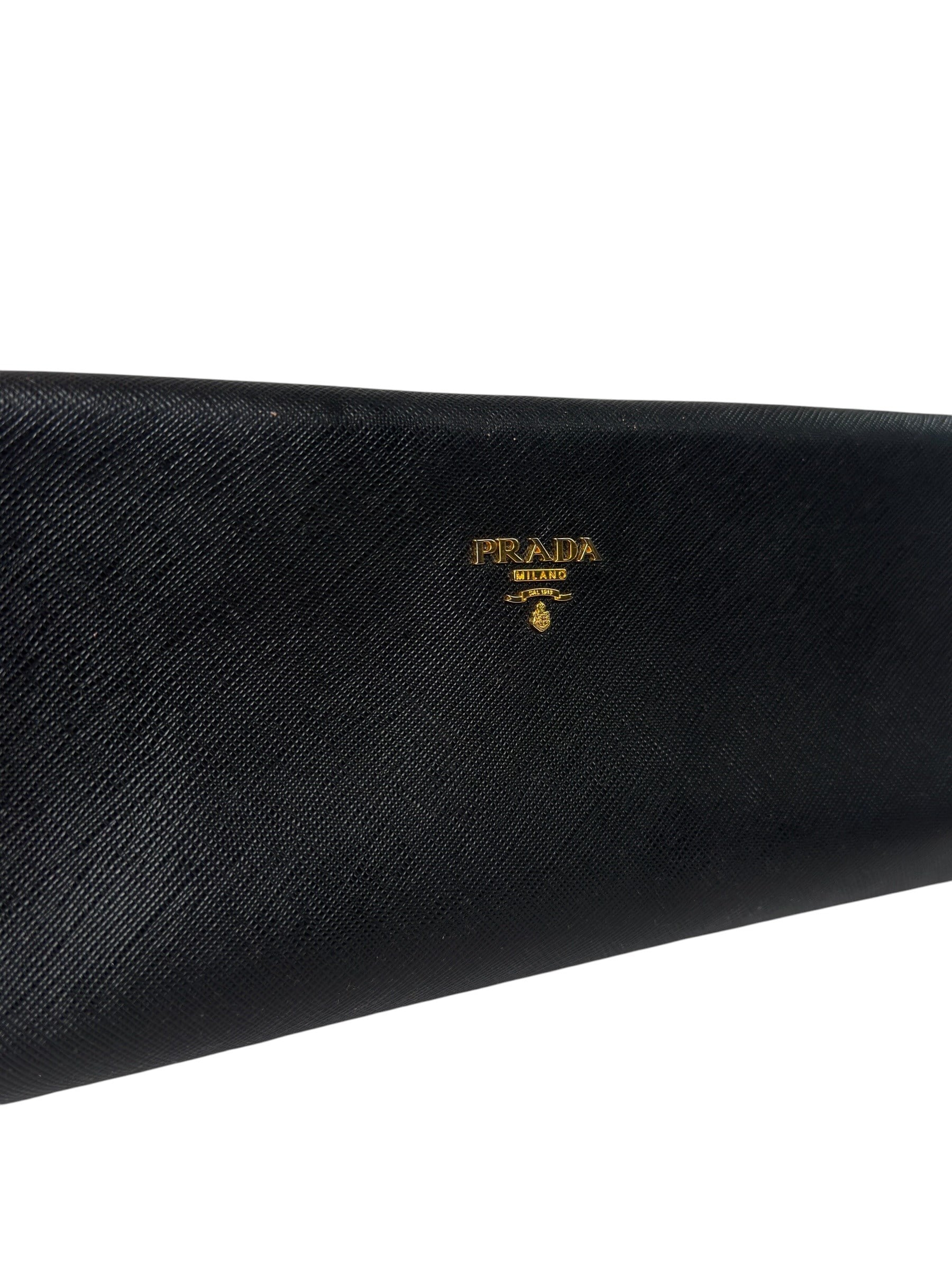 PRADA BLACK SAFFIANO CLUTCH BAG