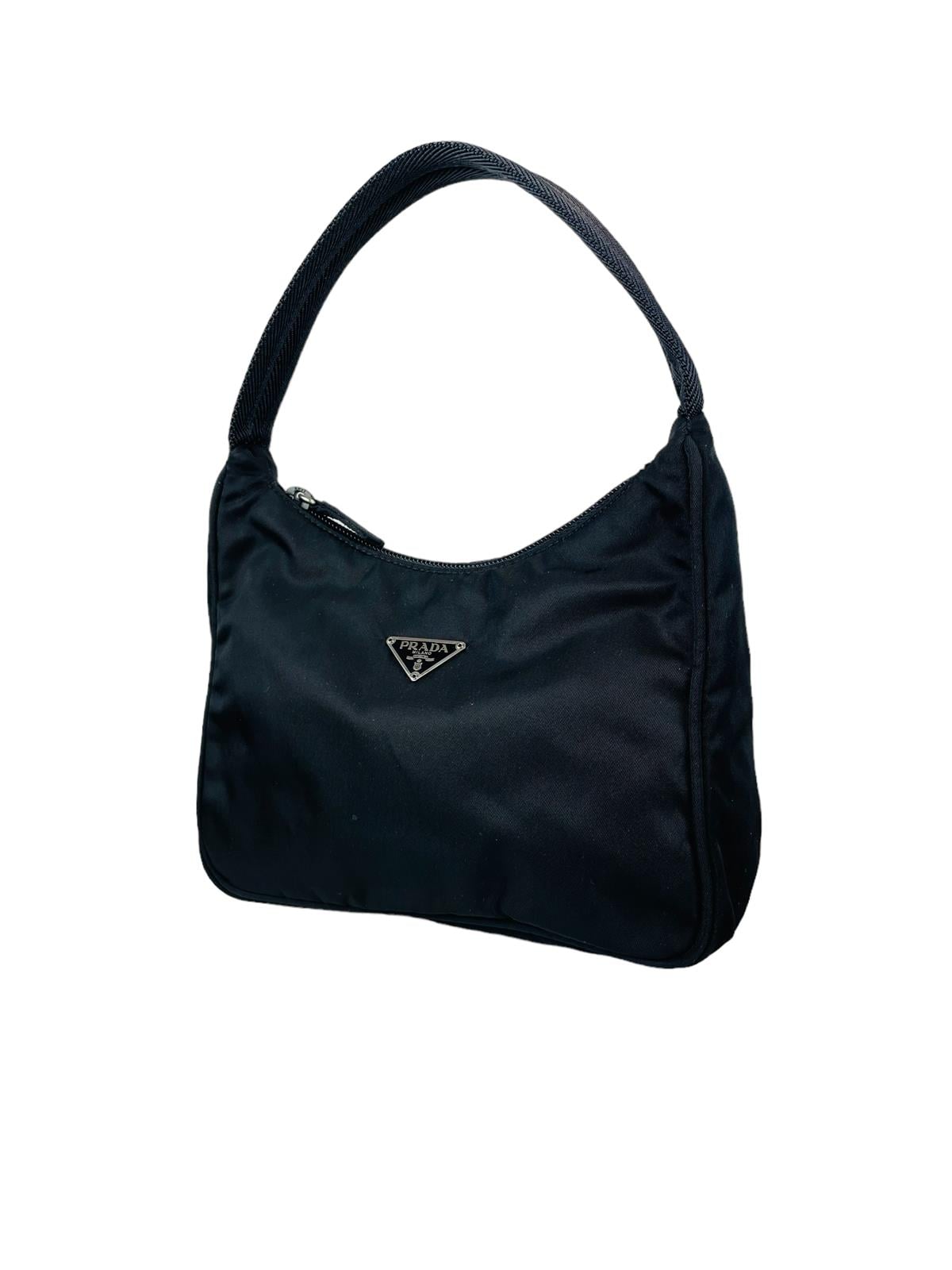 PRADA BLACK TESSUTO NYLON SHOULDER BAG