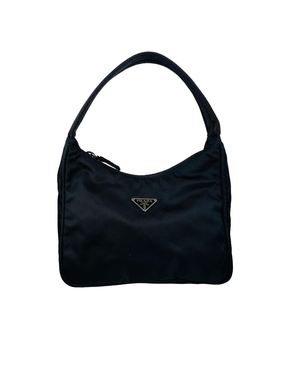 PRADA BLACK TESSUTO NYLON SHOULDER BAG