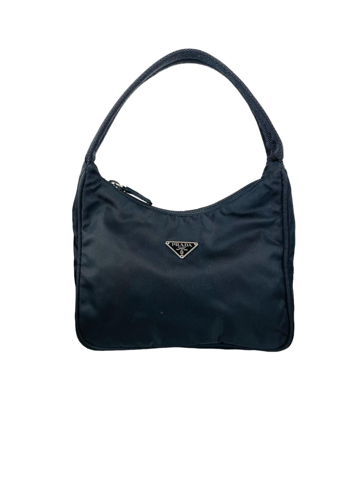 PRADA BLACK TESSUTO NYLON SHOULDER BAG