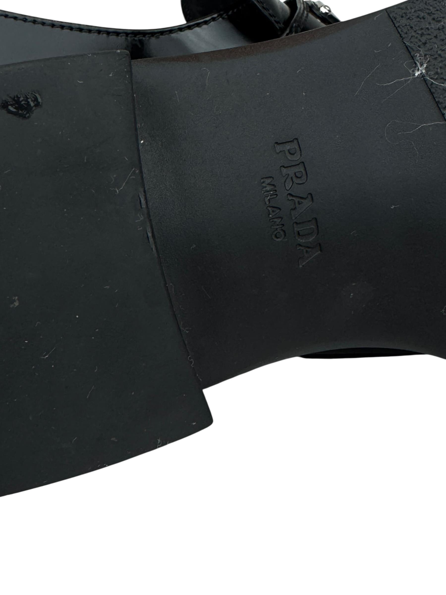 PRADA BRUSHED LEATHER LOAFERS