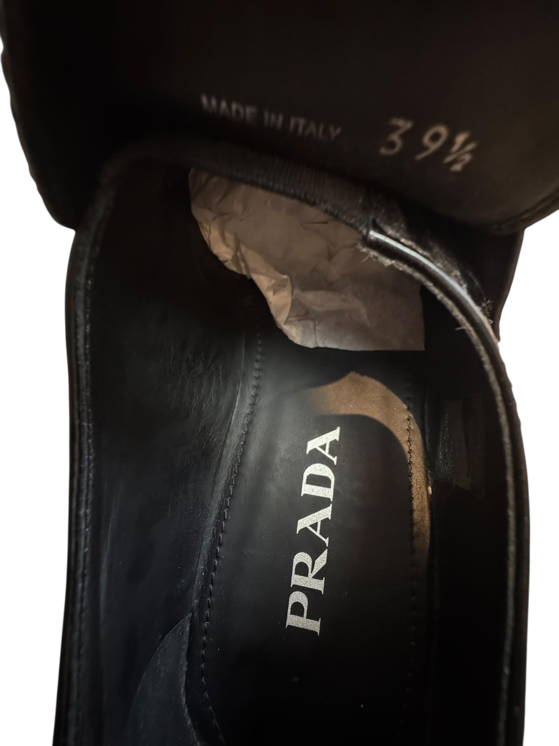 PRADA BRUSHED LEATHER LOAFERS