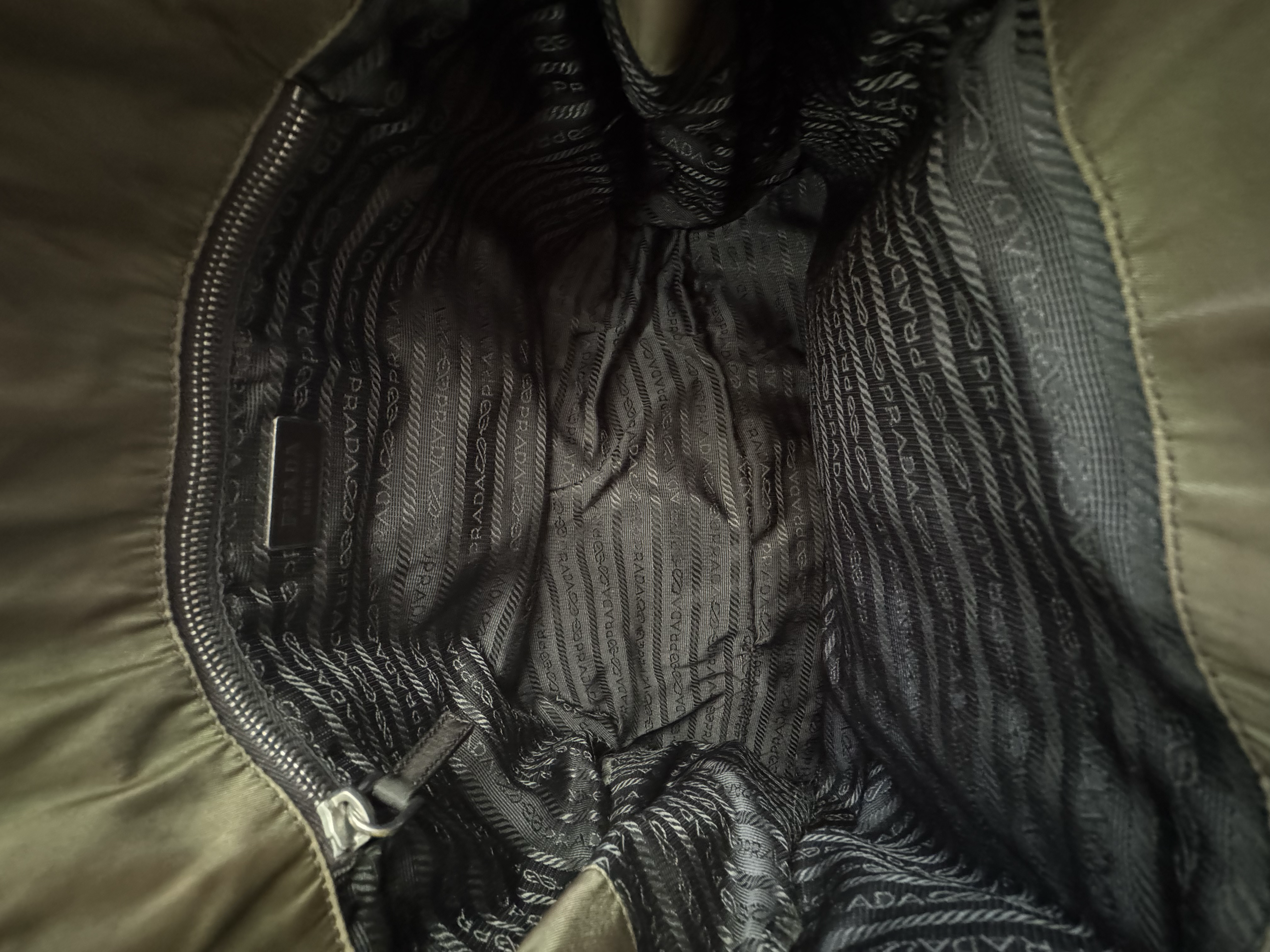 PRADA BUCKLE TESSUTO TOTE BAG