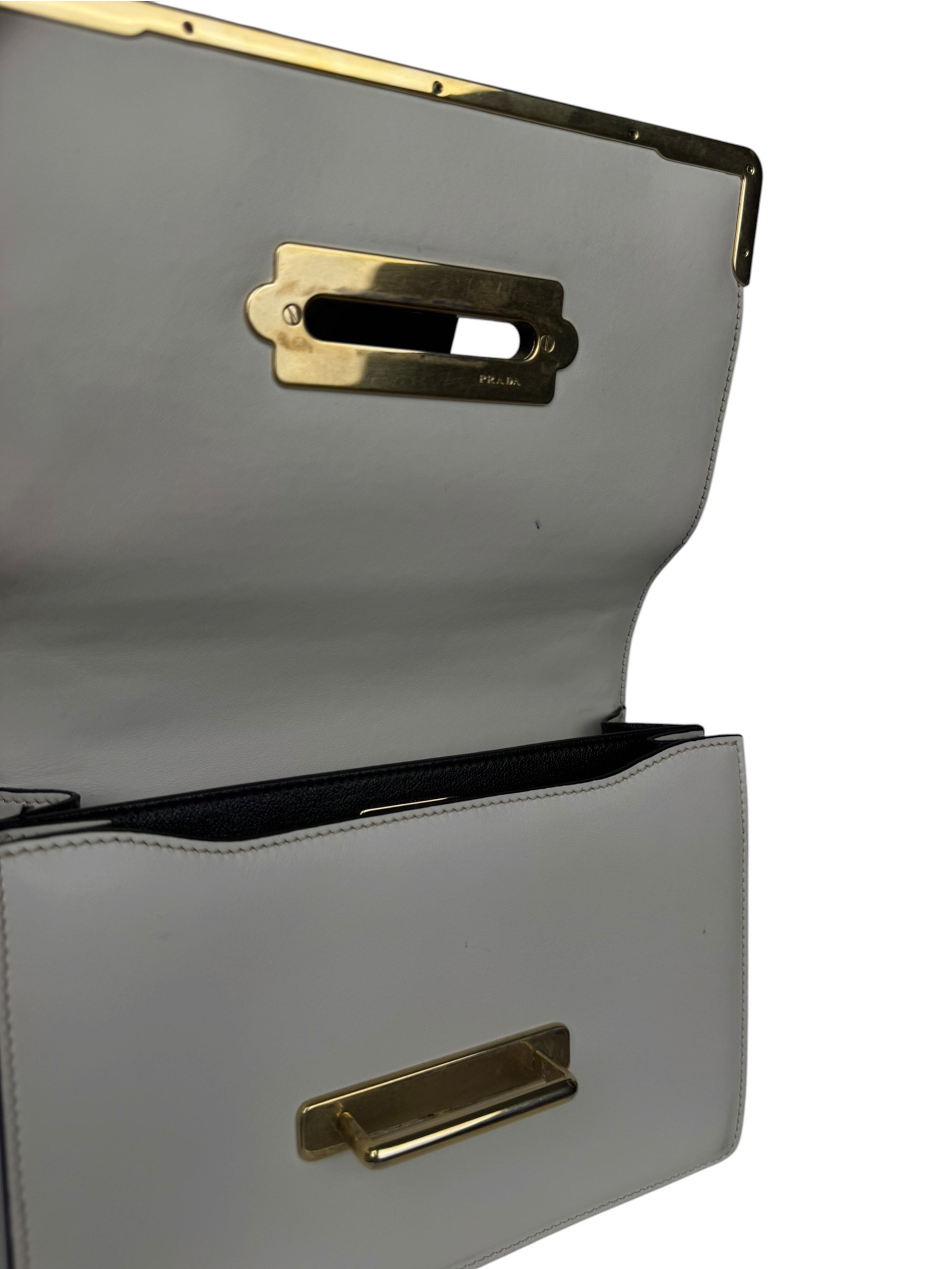 PRADA CAHIER EMBELLISHED LEATHER BAG