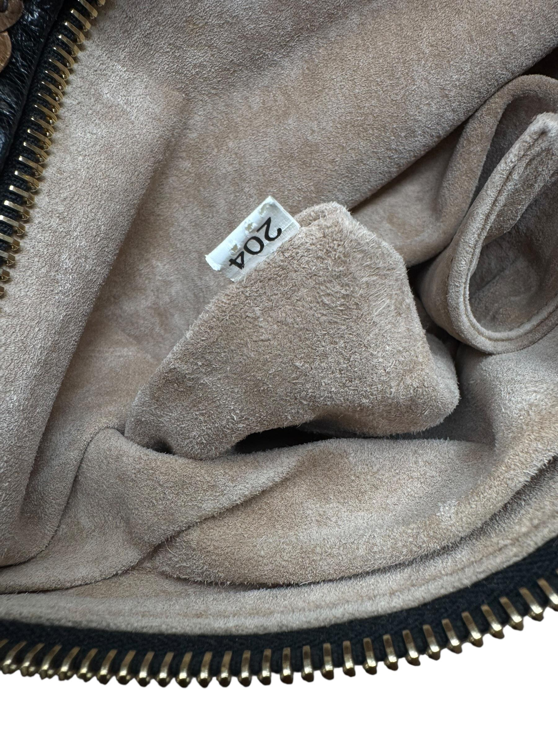 PRADA CAMELLO WOVEN GOATSKINMADRAS TOTE