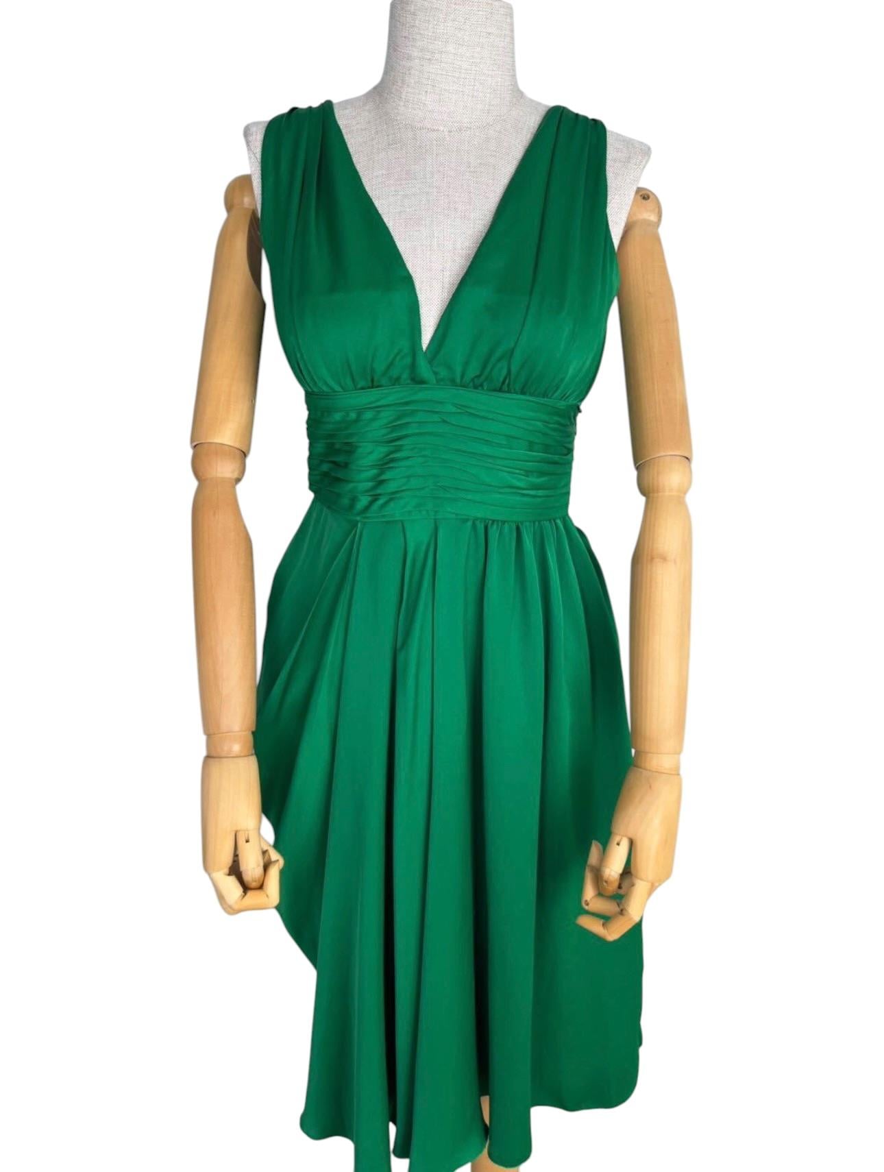 PRADA GREEN CHIFFON DRESS