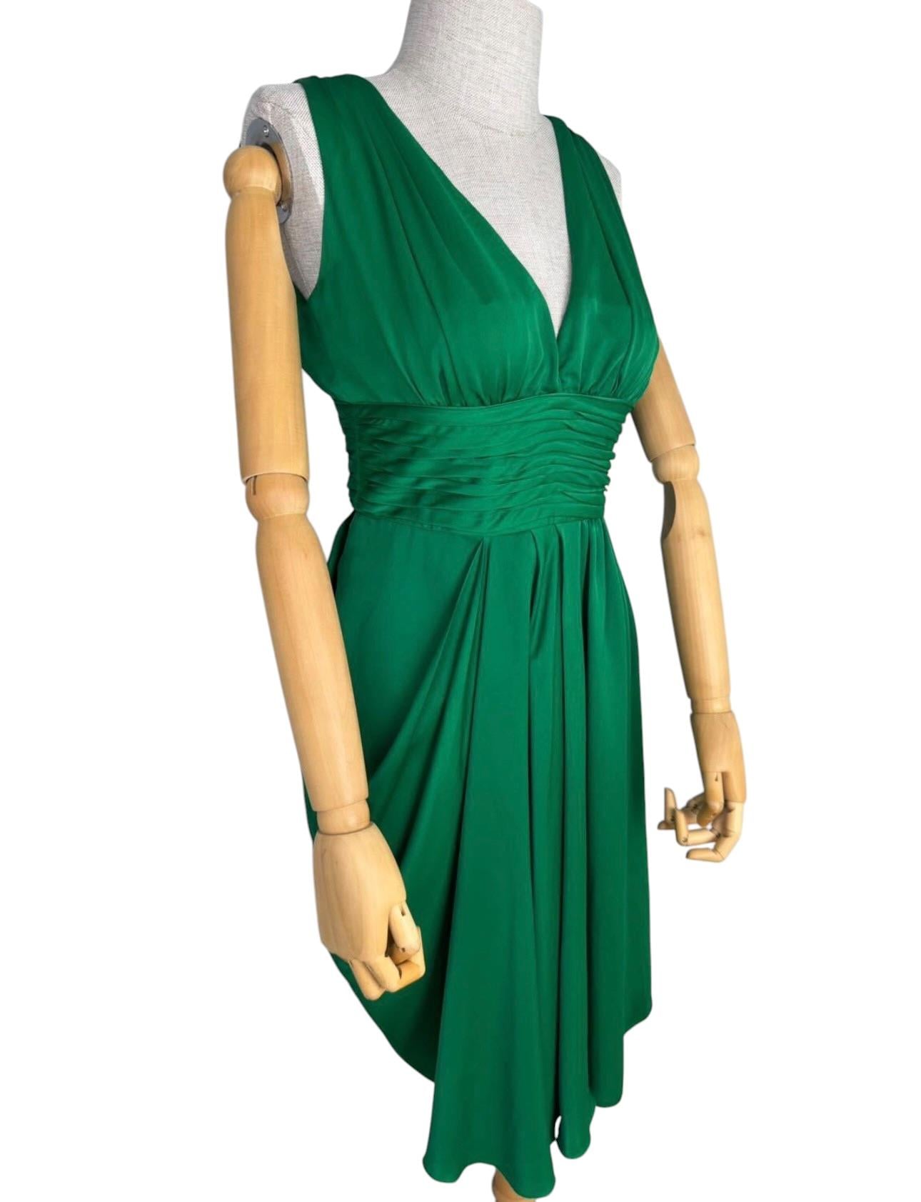 PRADA GREEN CHIFFON DRESS