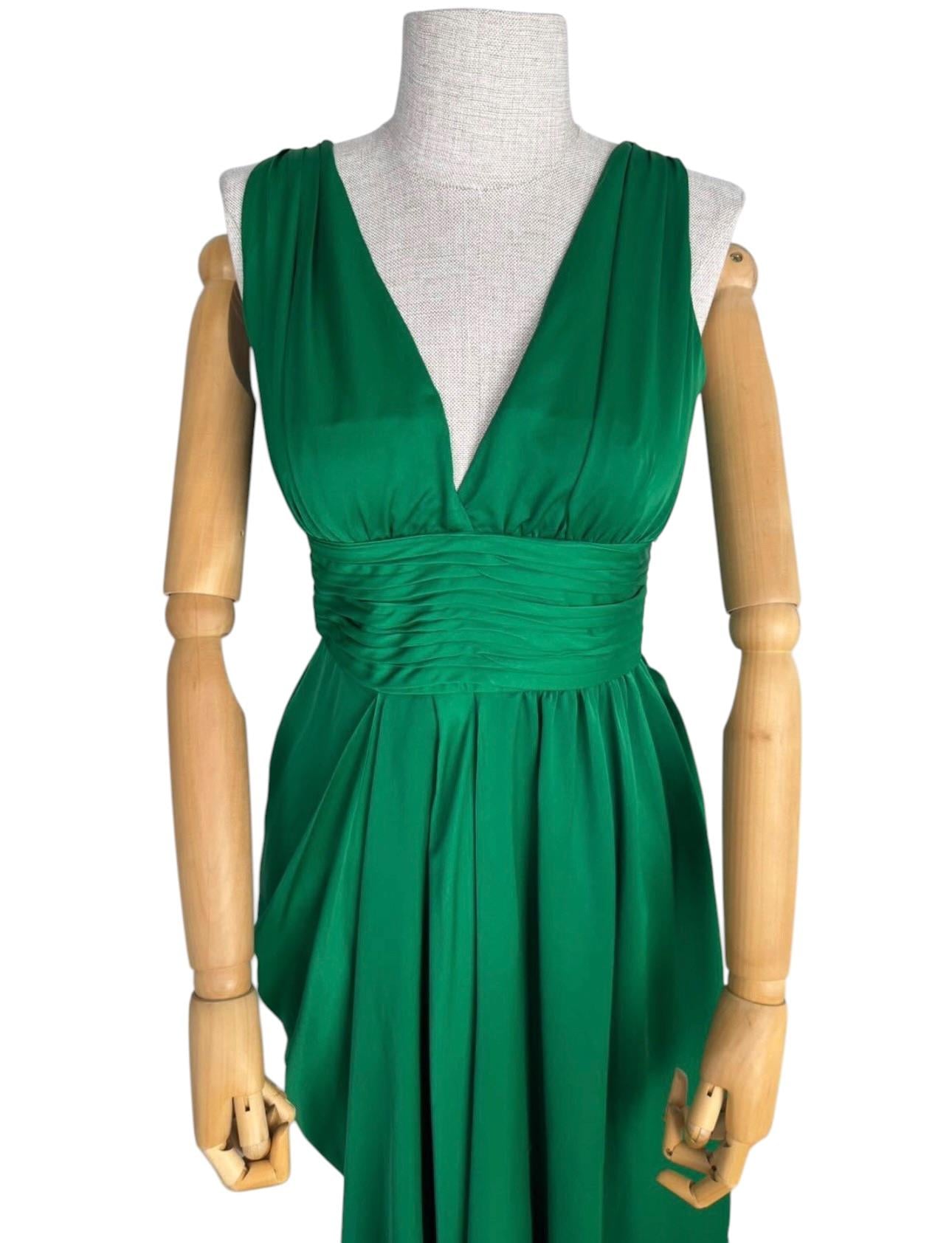 PRADA GREEN CHIFFON DRESS