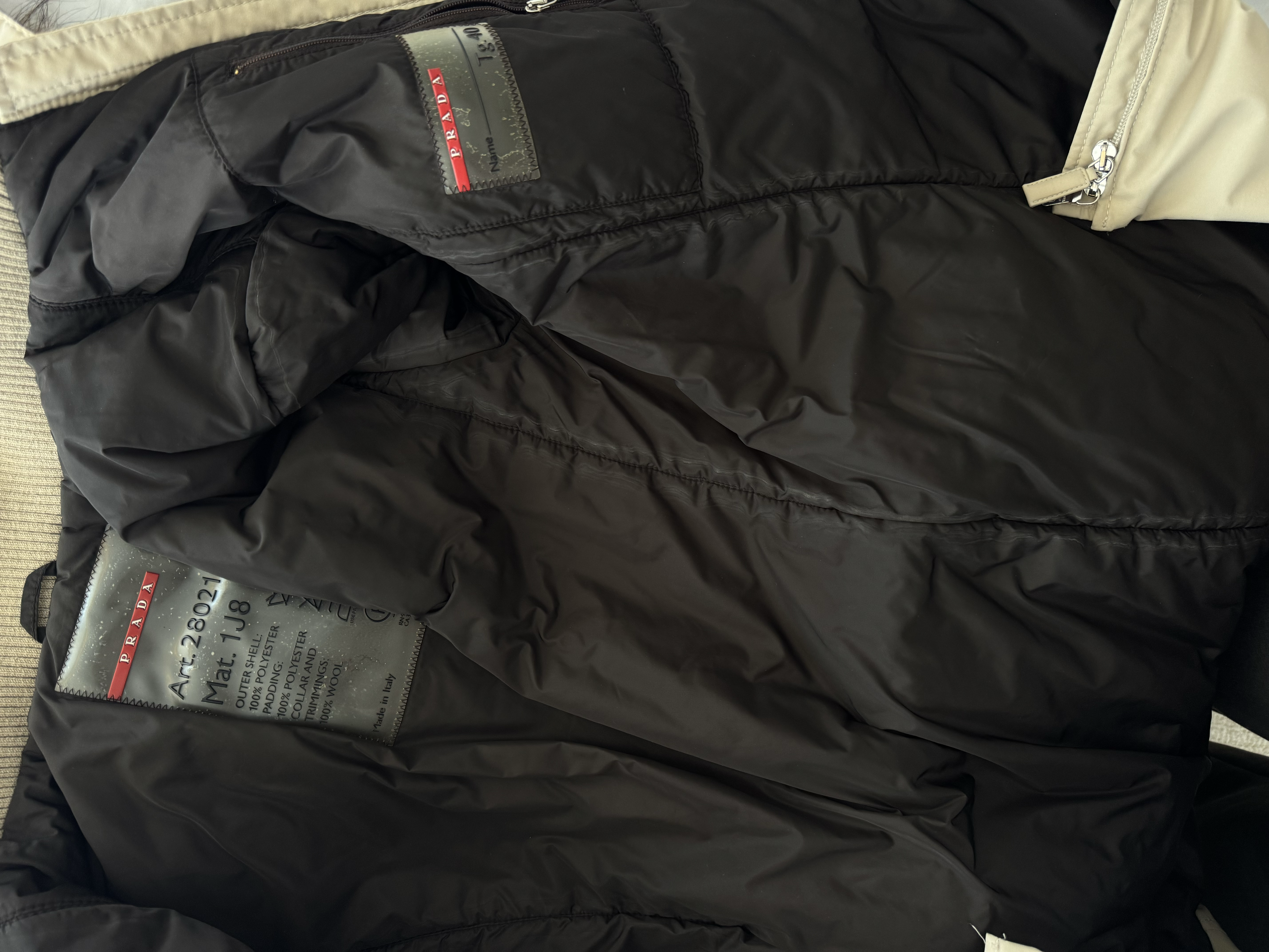 PRADA IVORY PUFFER JACKET