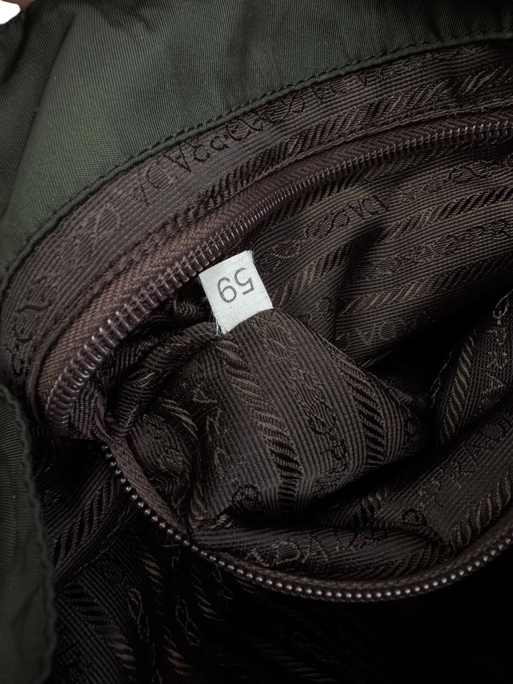 PRADA KHAKI NYLON BAG