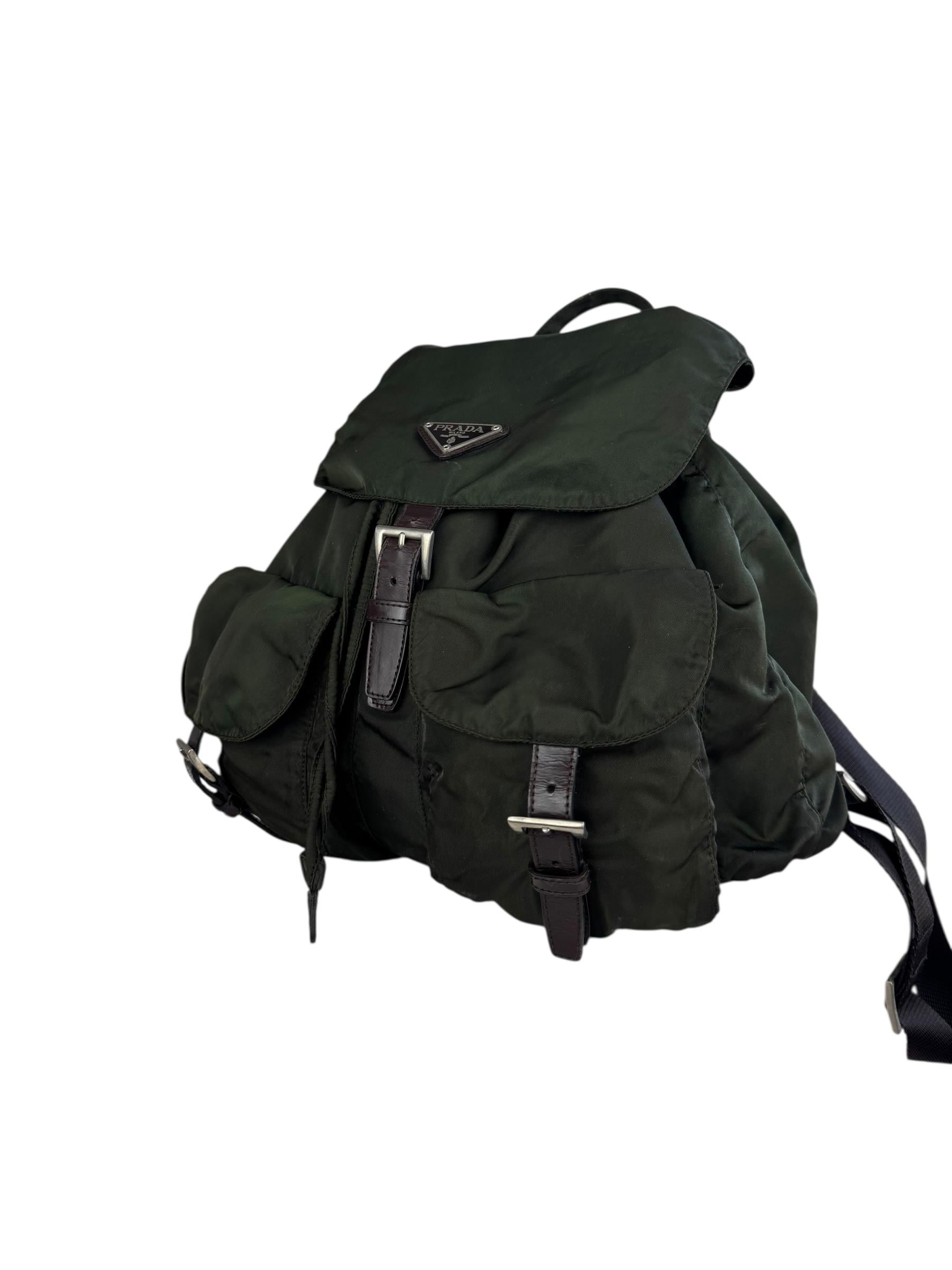 PRADA KHAKI NYLON BAG
