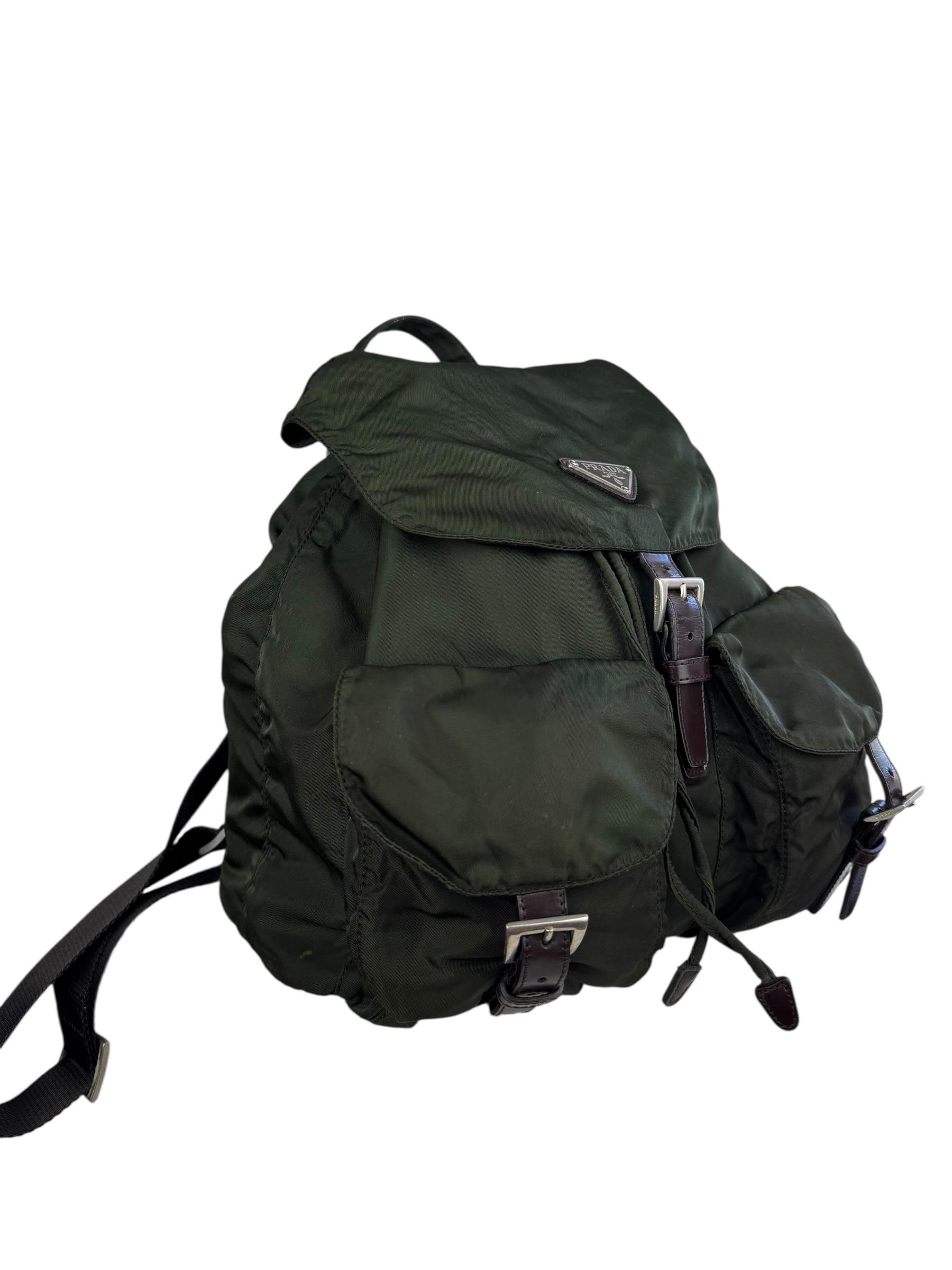 PRADA KHAKI NYLON BAG