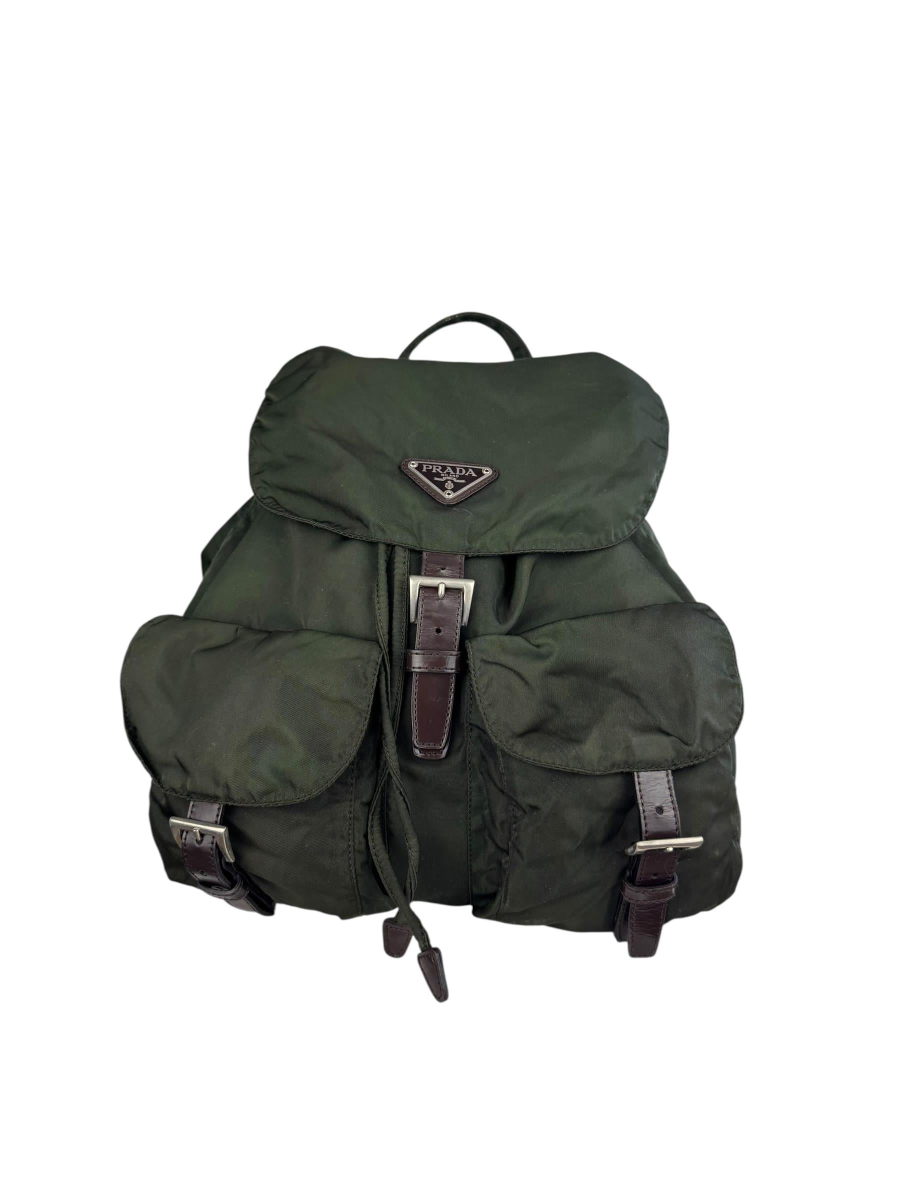 PRADA KHAKI NYLON BAG