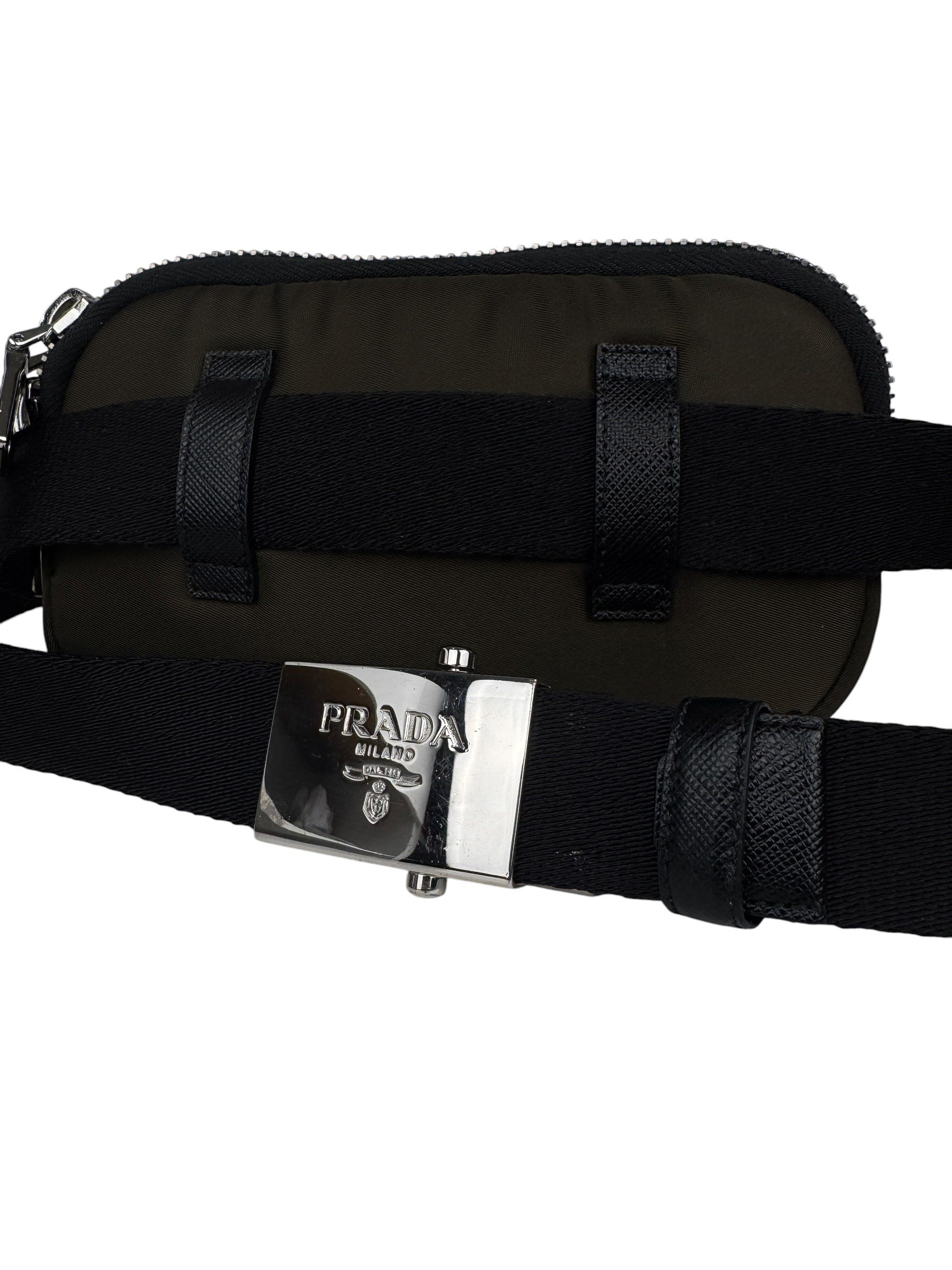 PRADA KHAKI NYLON BELT BAG