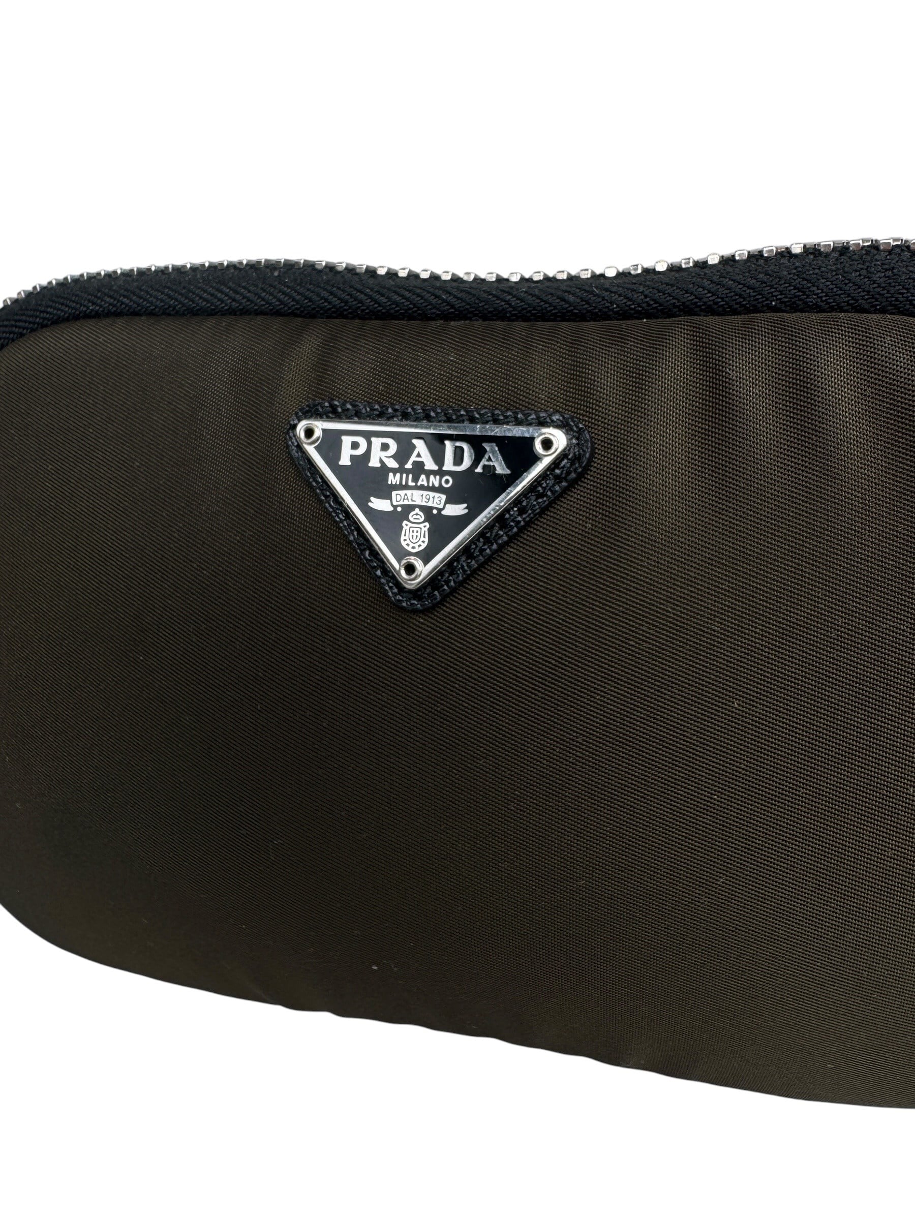 PRADA KHAKI NYLON BELT BAG