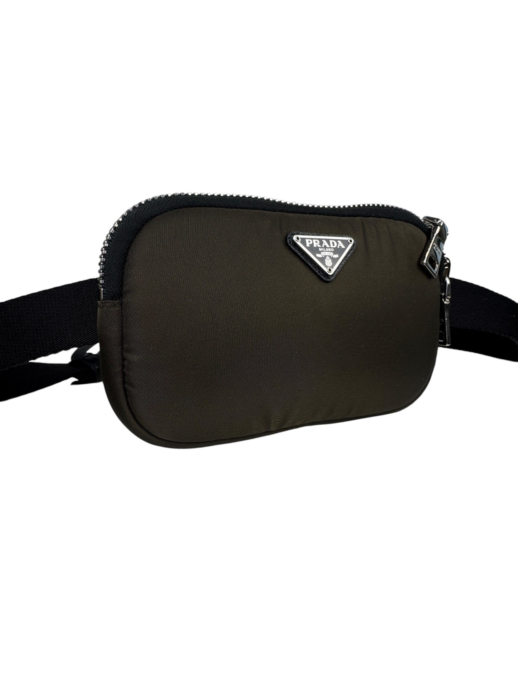 PRADA KHAKI NYLON BELT BAG