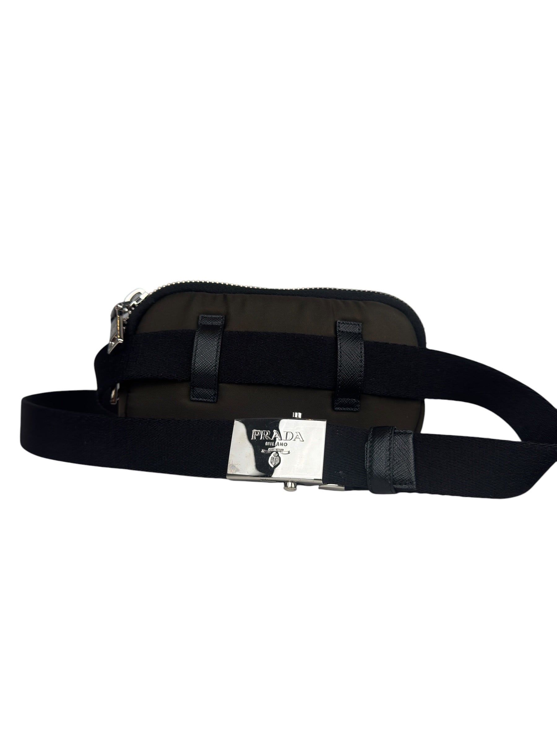 PRADA KHAKI NYLON BELT BAG