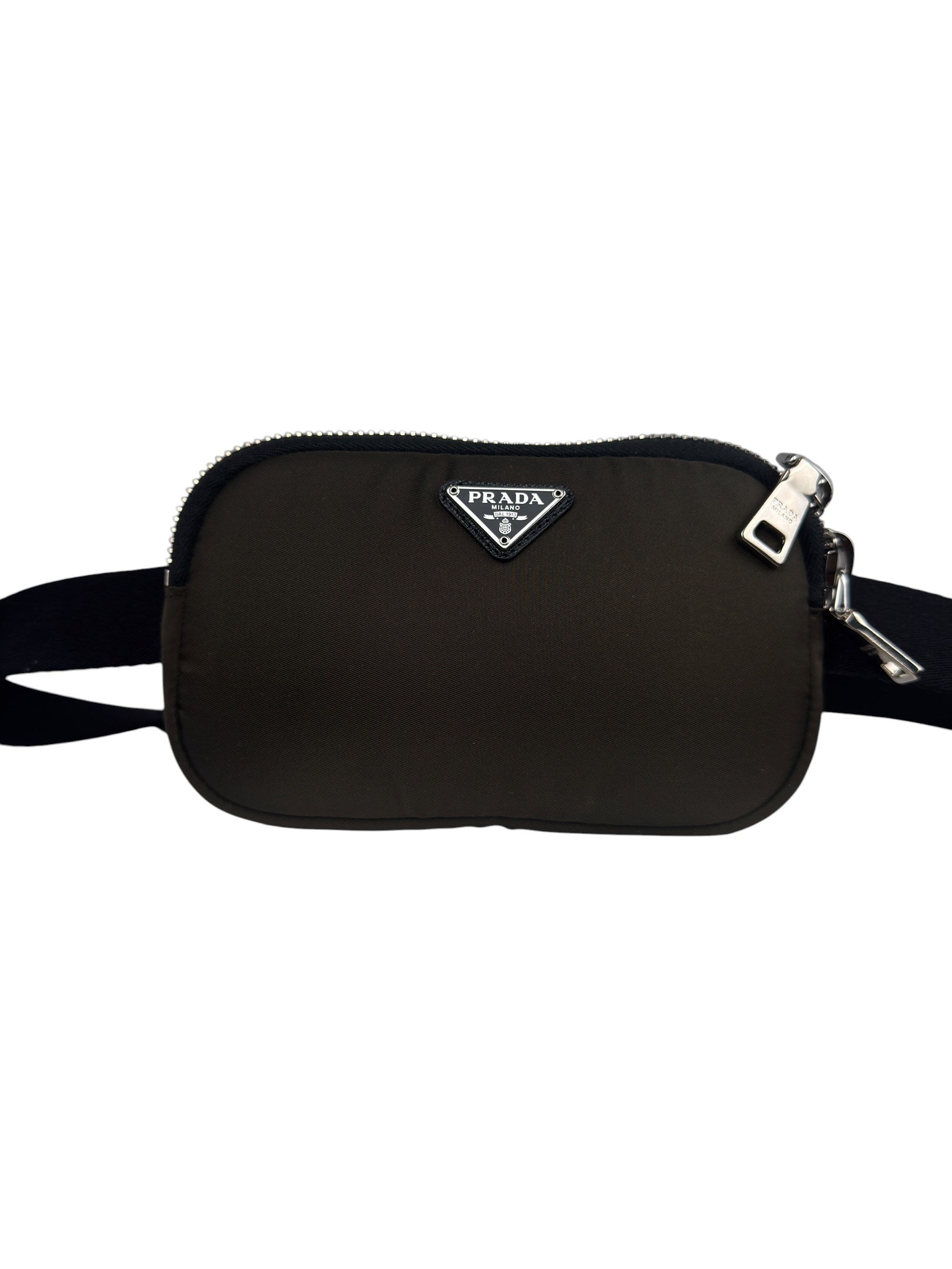 PRADA KHAKI NYLON BELT BAG