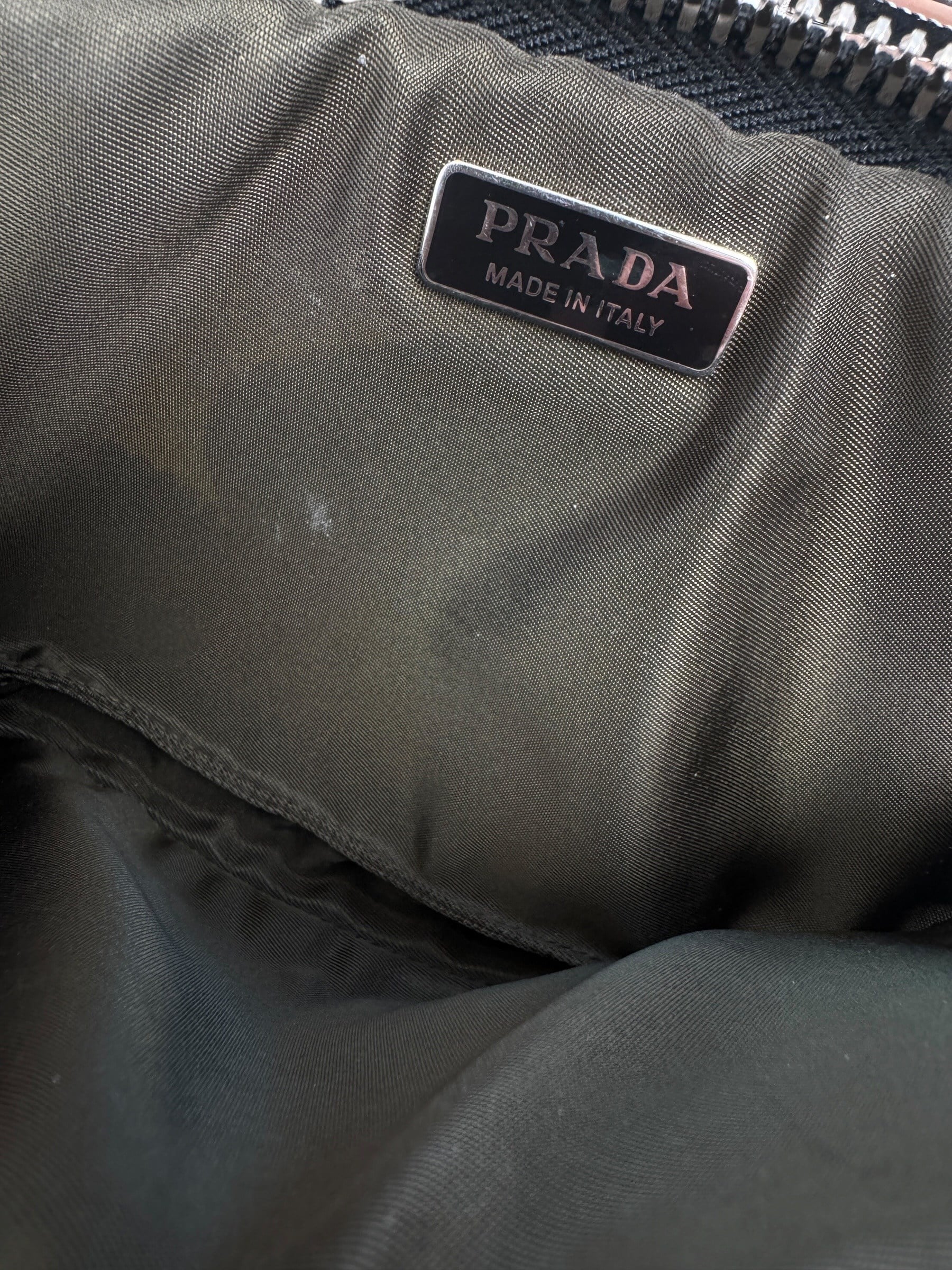 PRADA KHAKI NYLON BELT BAG