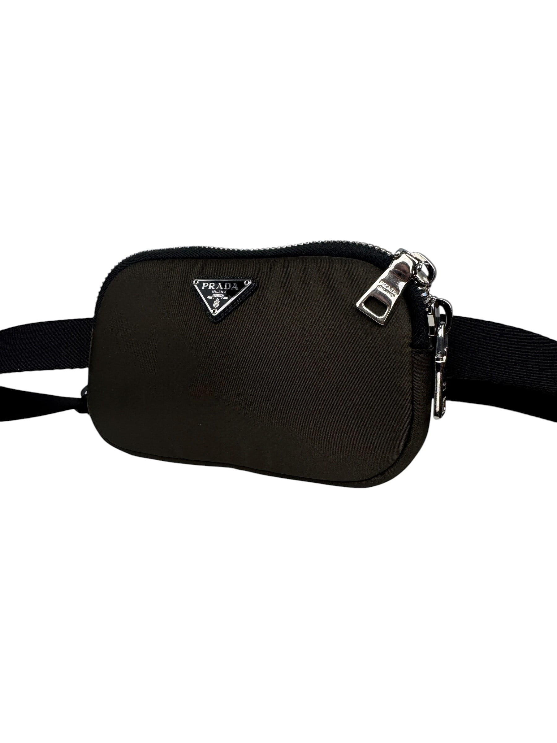 PRADA KHAKI NYLON BELT BAG