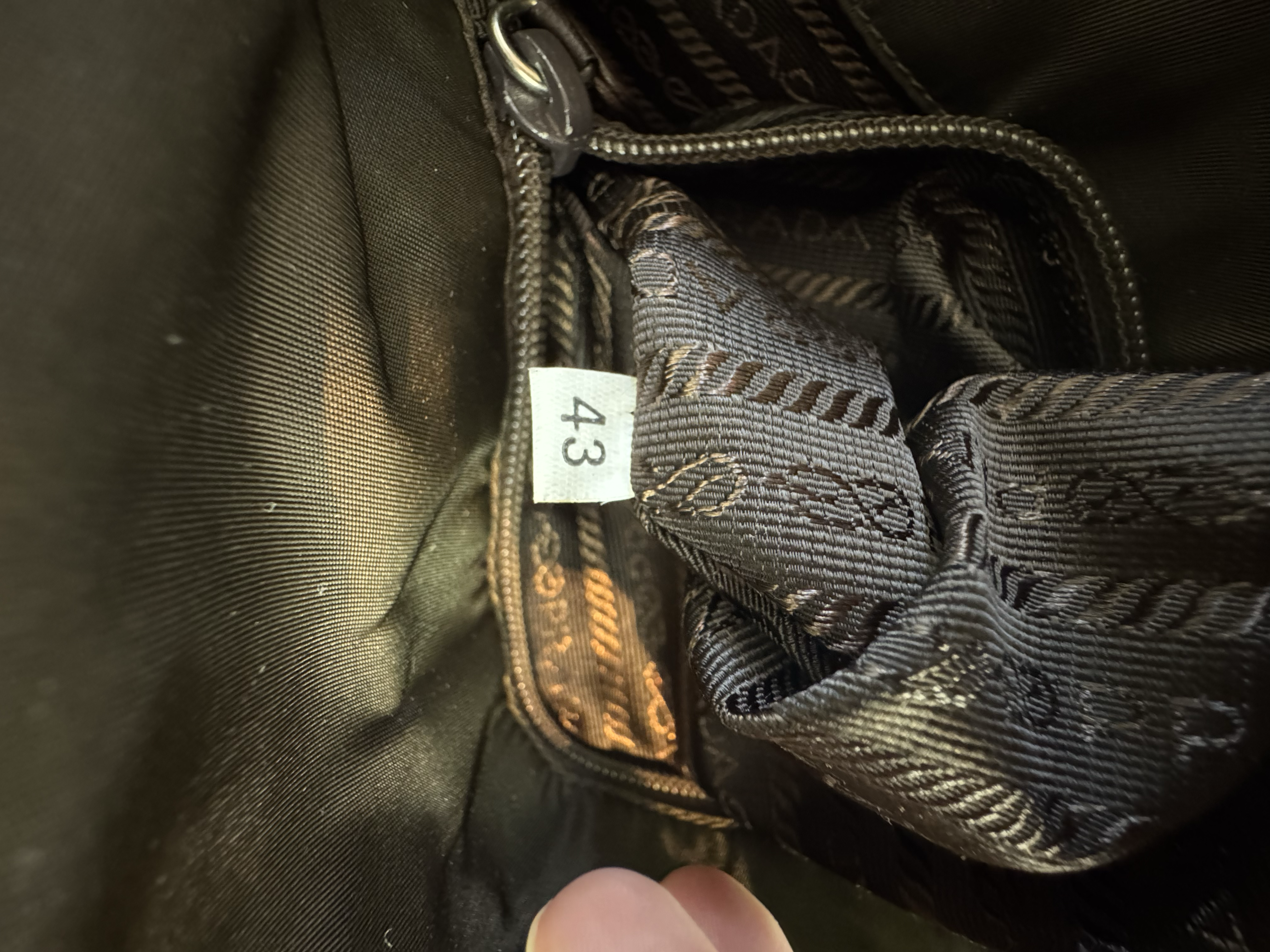 PRADA KHAKI NYLON TOTE BAG