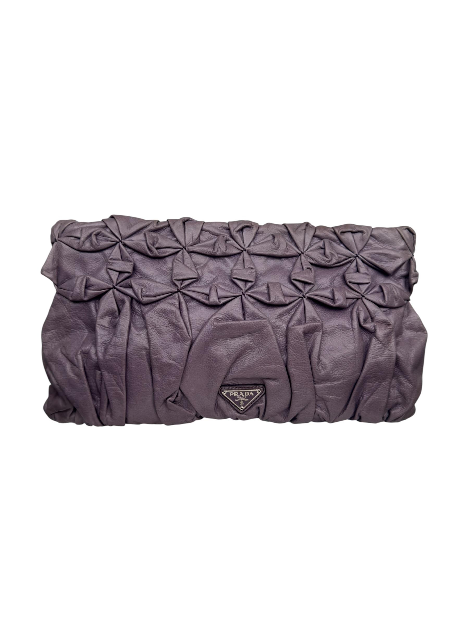 PRADA LILAC ORIGAMI CLUTCH BAG