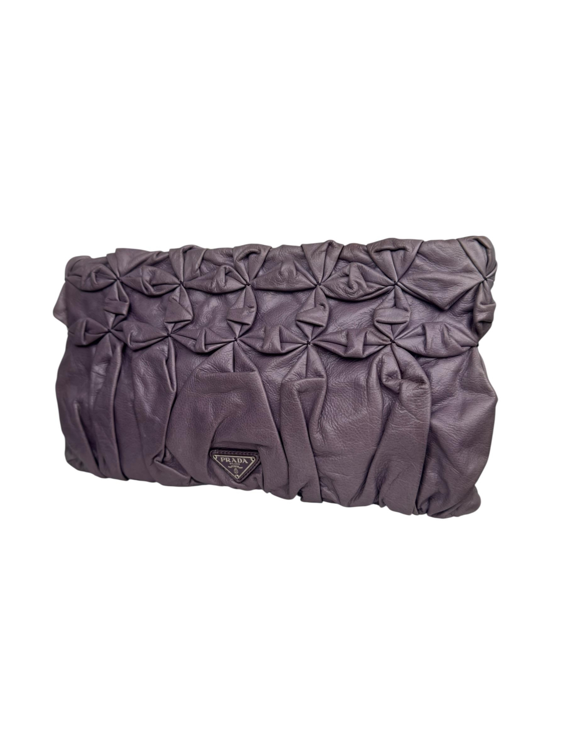 PRADA LILAC ORIGAMI CLUTCH BAG