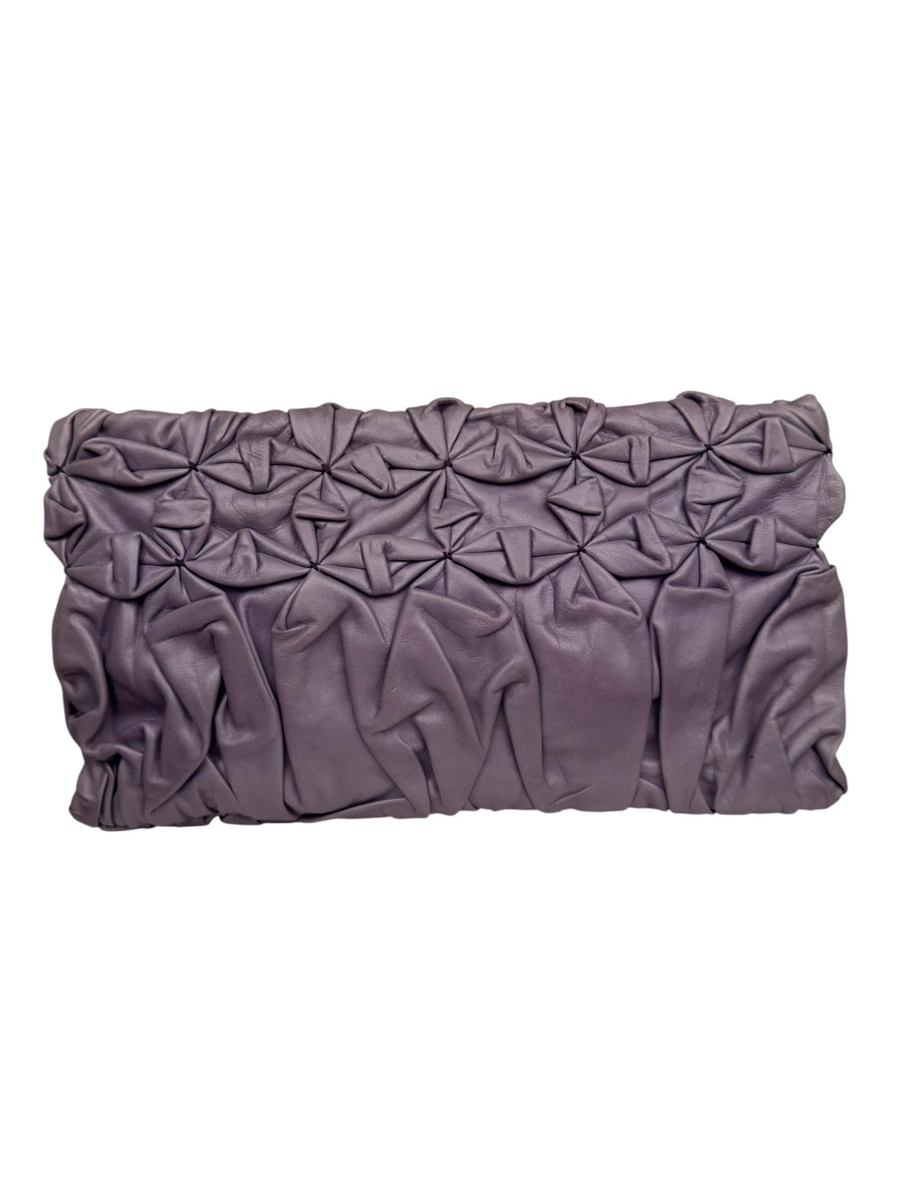 PRADA LILAC ORIGAMI CLUTCH BAG