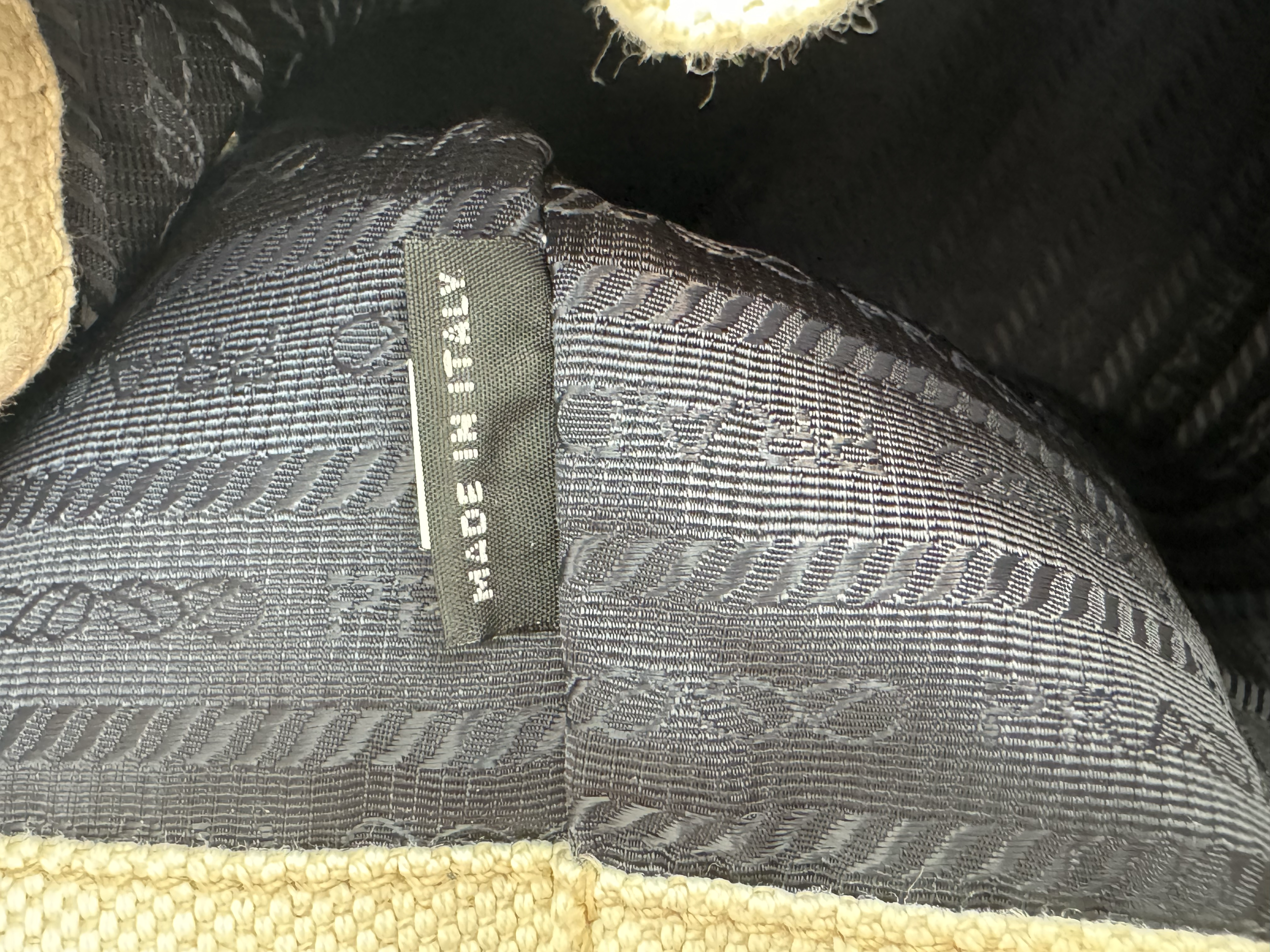 PRADA LINEN BUCKET POUCH