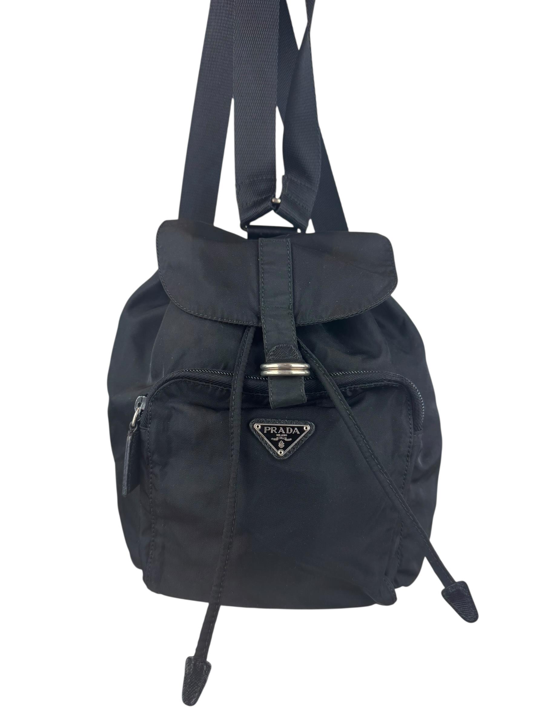 PRADA MINI BLACK NYLON BACKPACK 