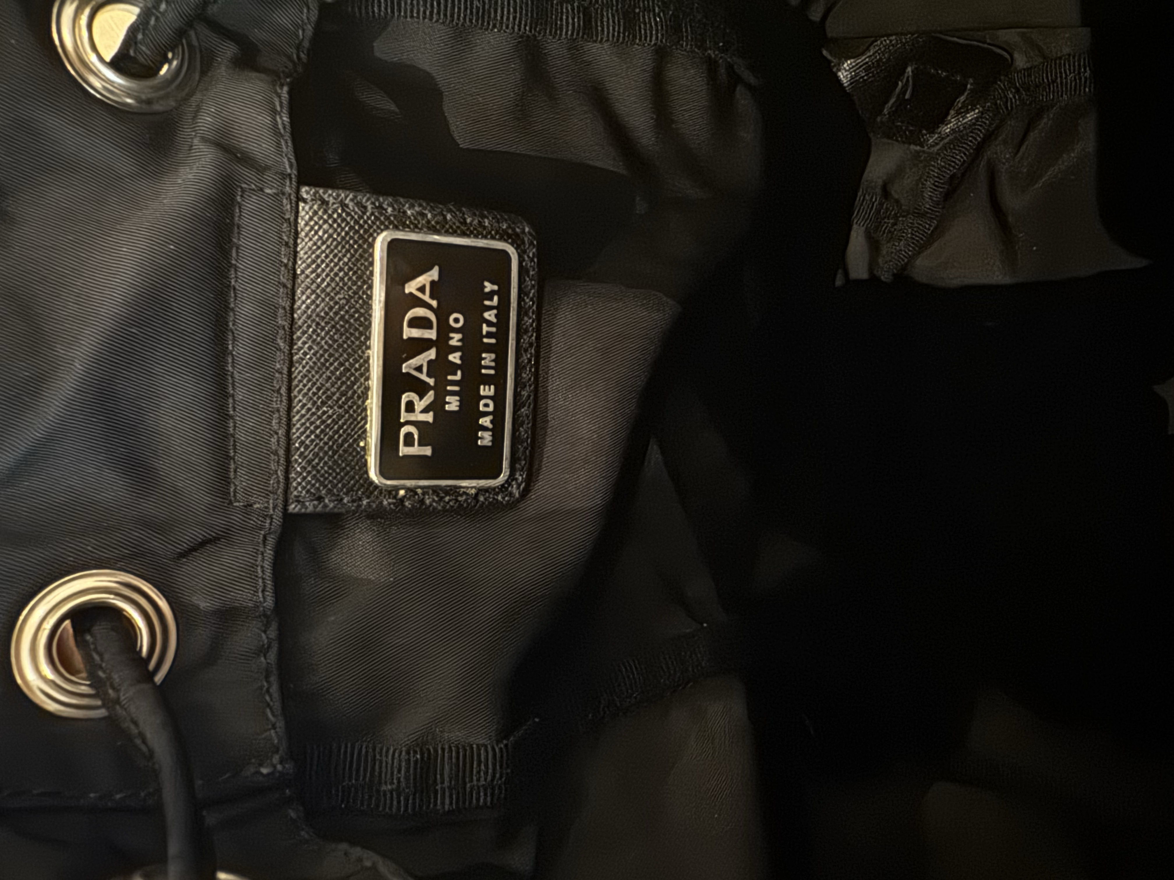 PRADA MINI BLACK NYLON BACKPACK 