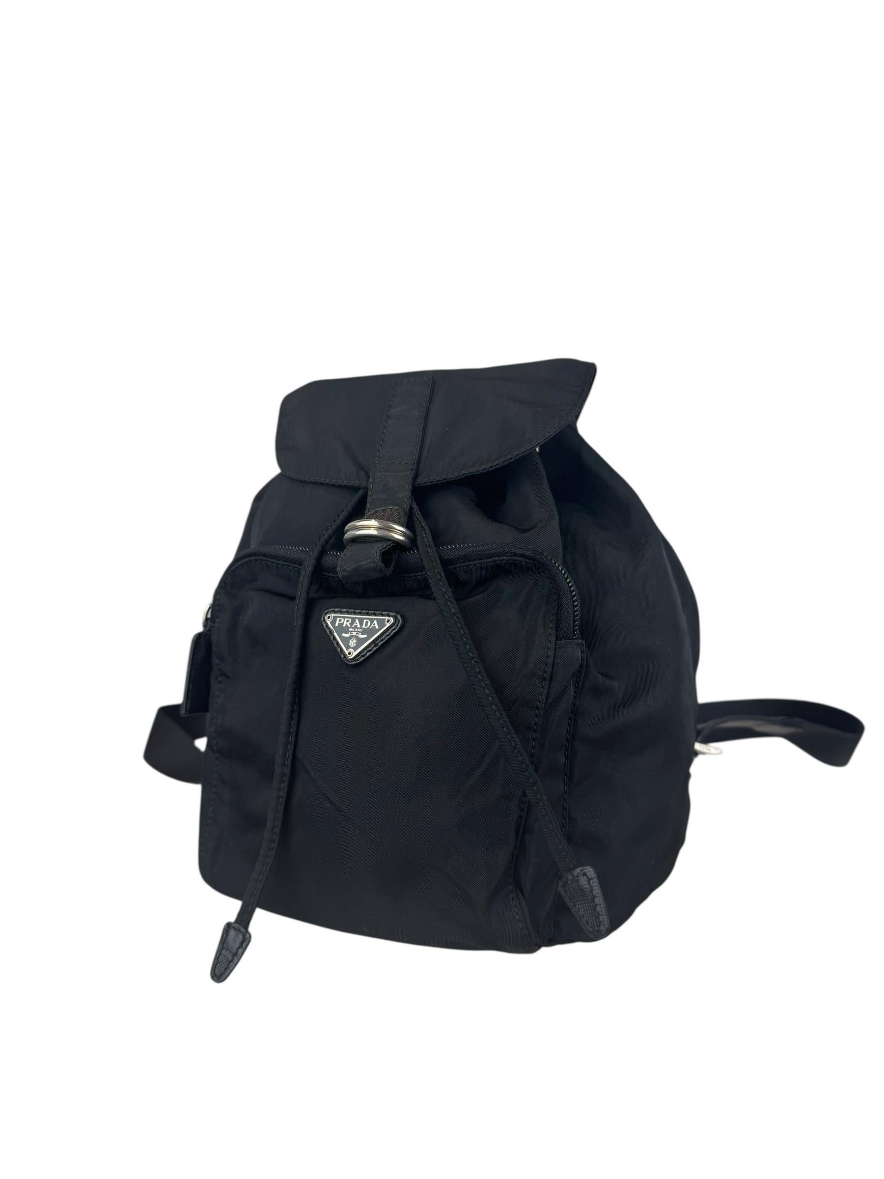 PRADA MINI BLACK NYLON BACKPACK 