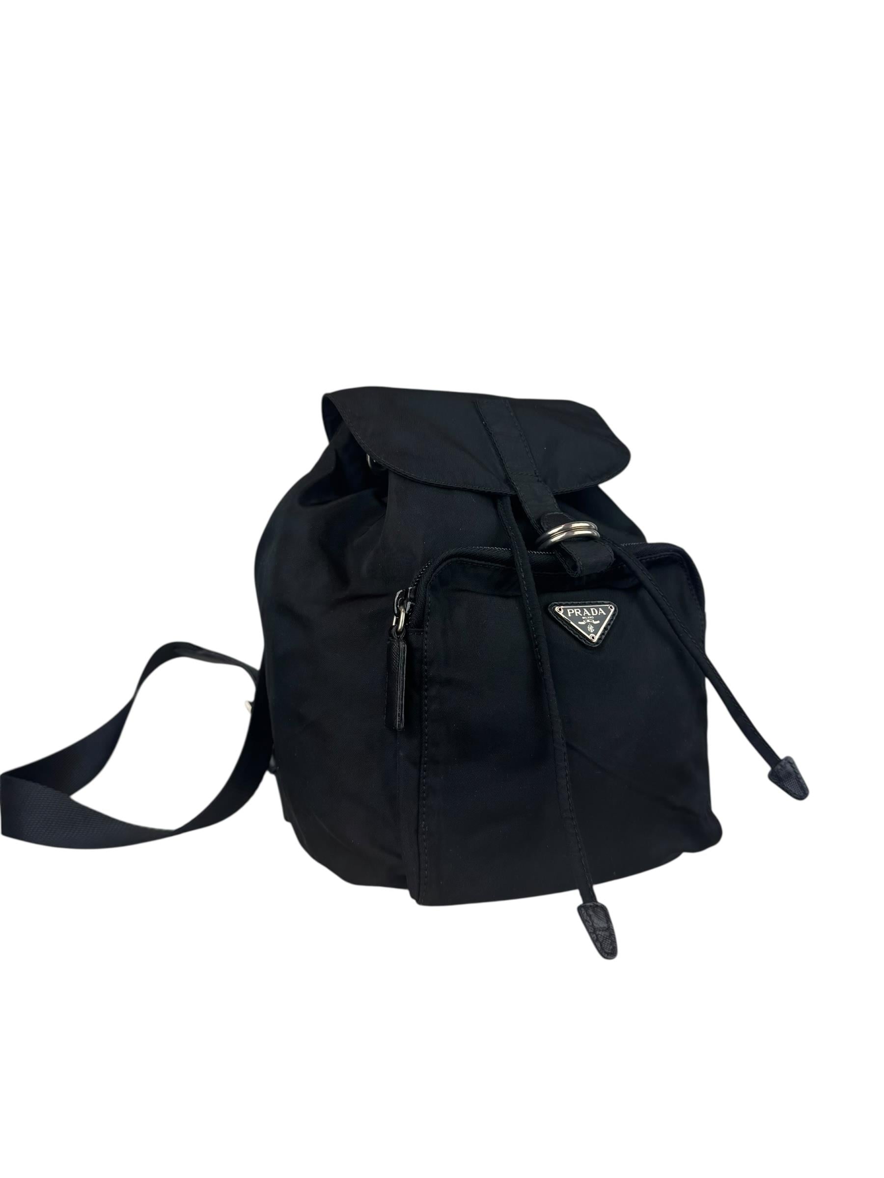 PRADA MINI BLACK NYLON BACKPACK 