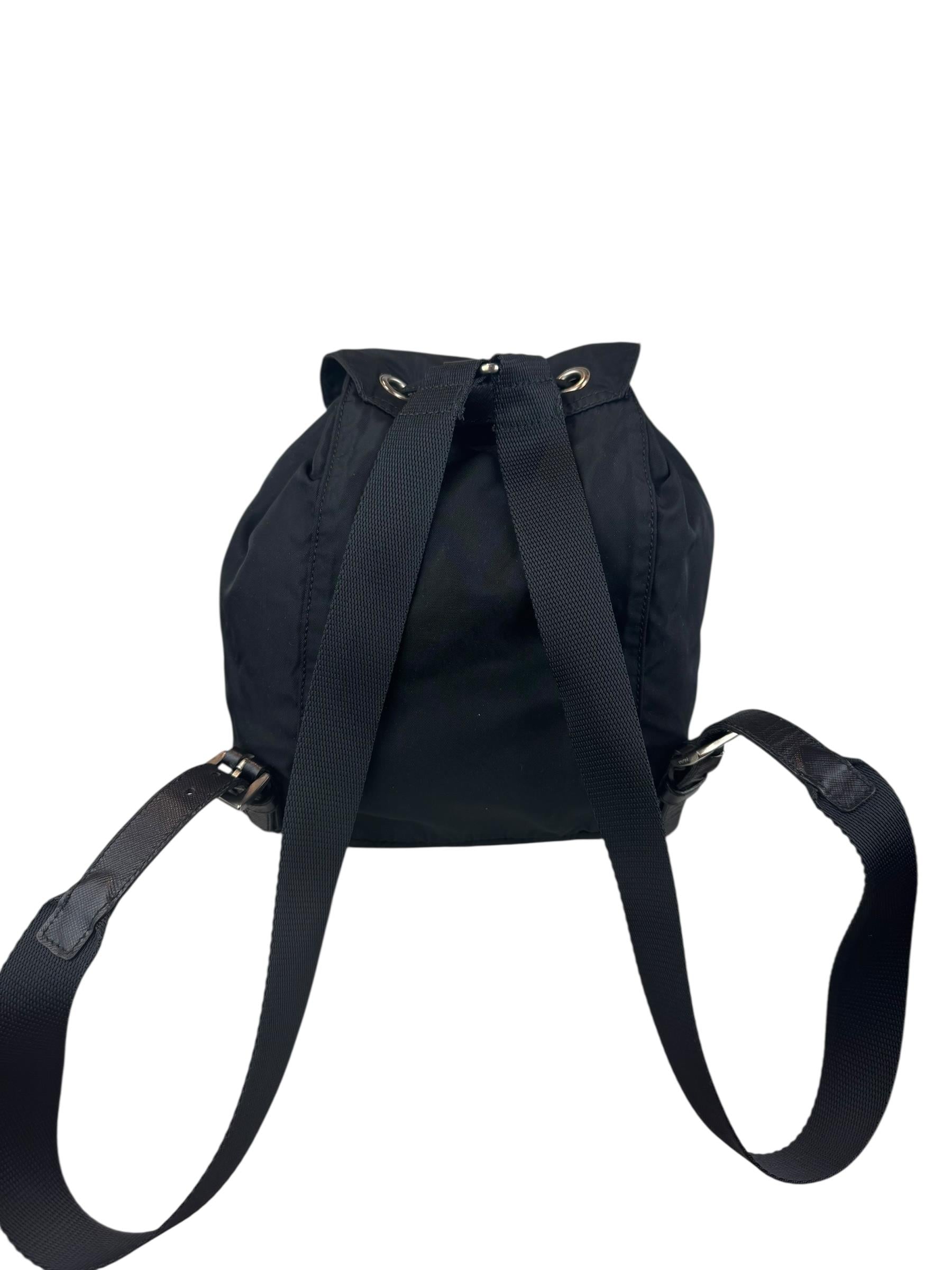 PRADA MINI BLACK NYLON BACKPACK 