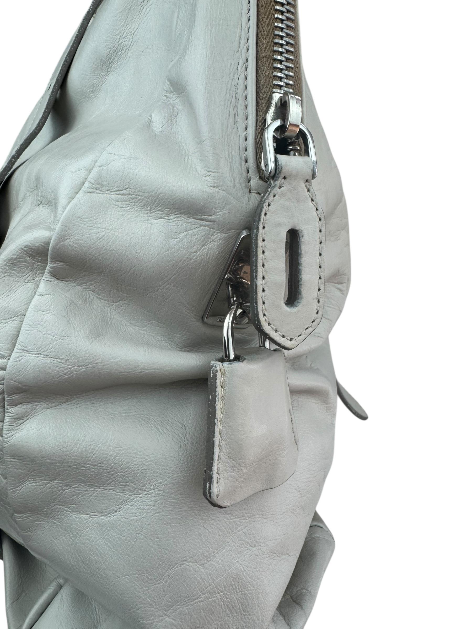 PRADA NAPPA BIANCO TOTE BAG