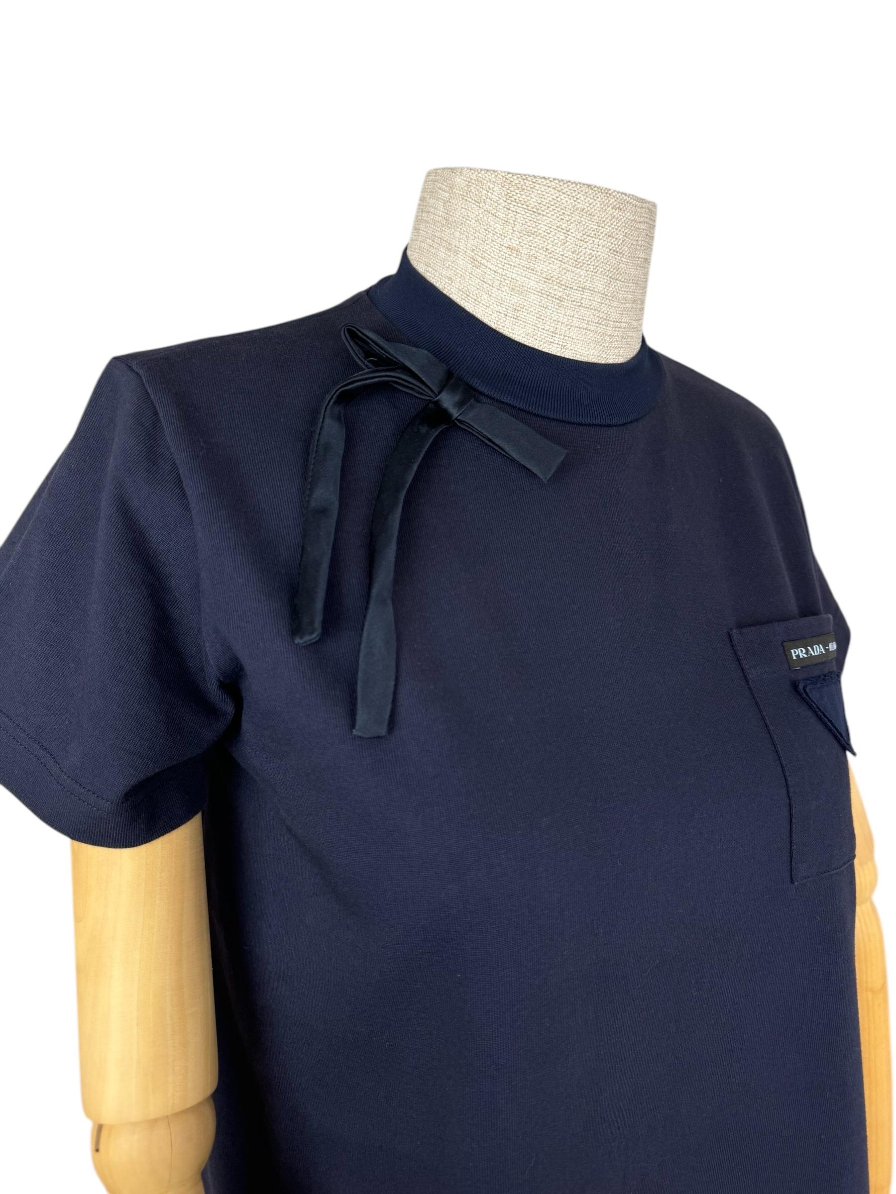 PRADA NAVY RIBBON DRESS