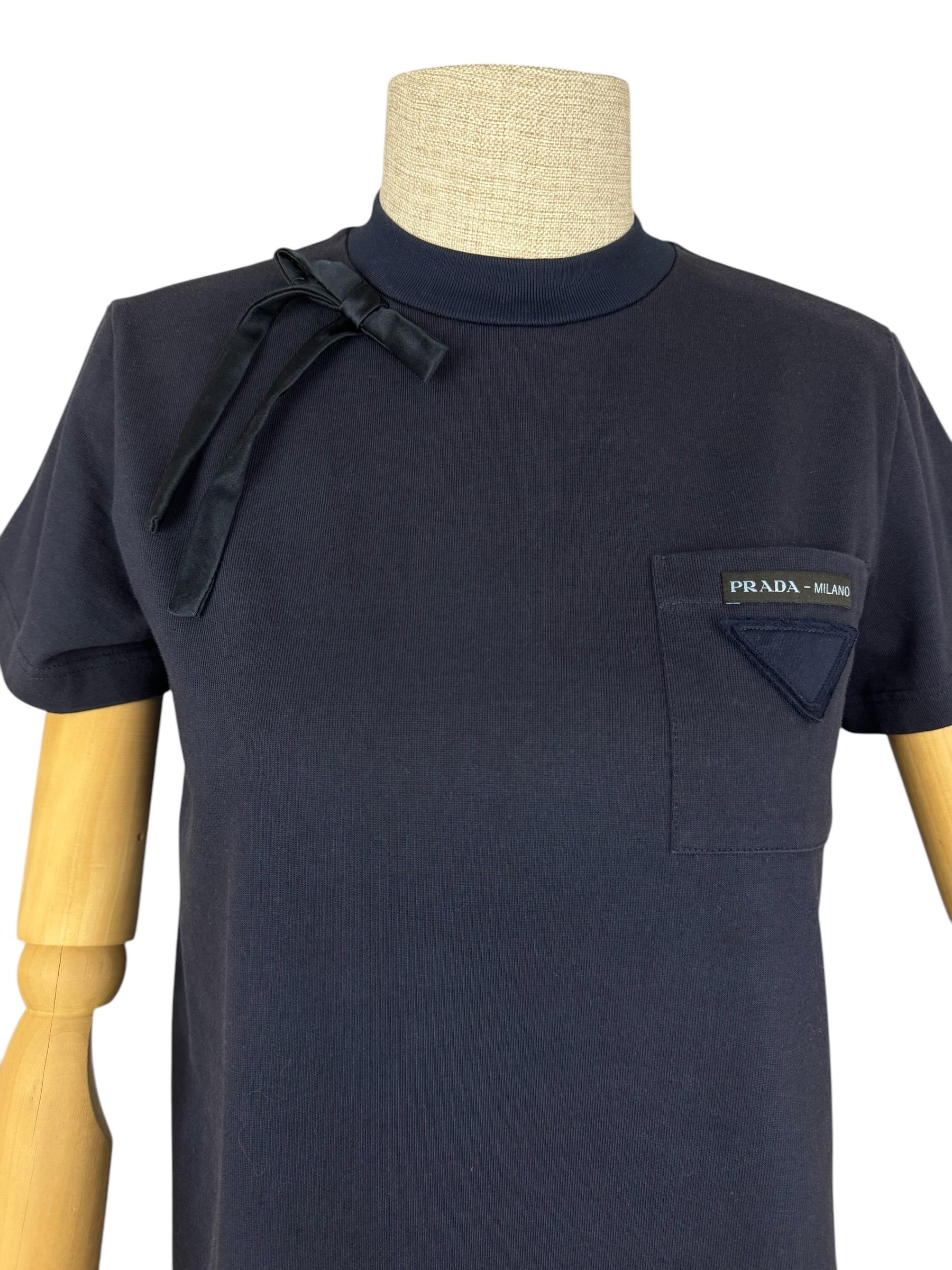PRADA NAVY RIBBON DRESS