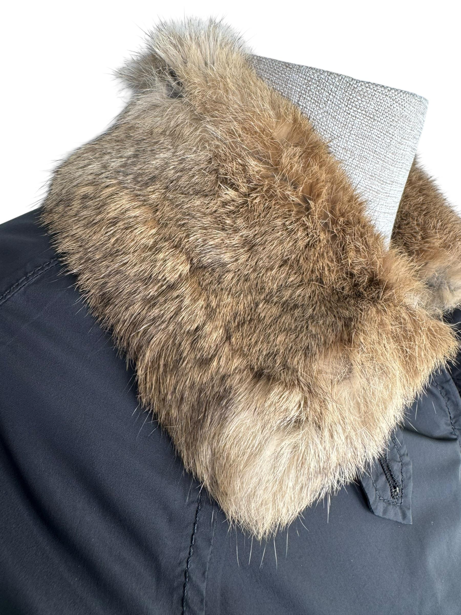 PRADA NYLYON FUR PUFFER JACKET