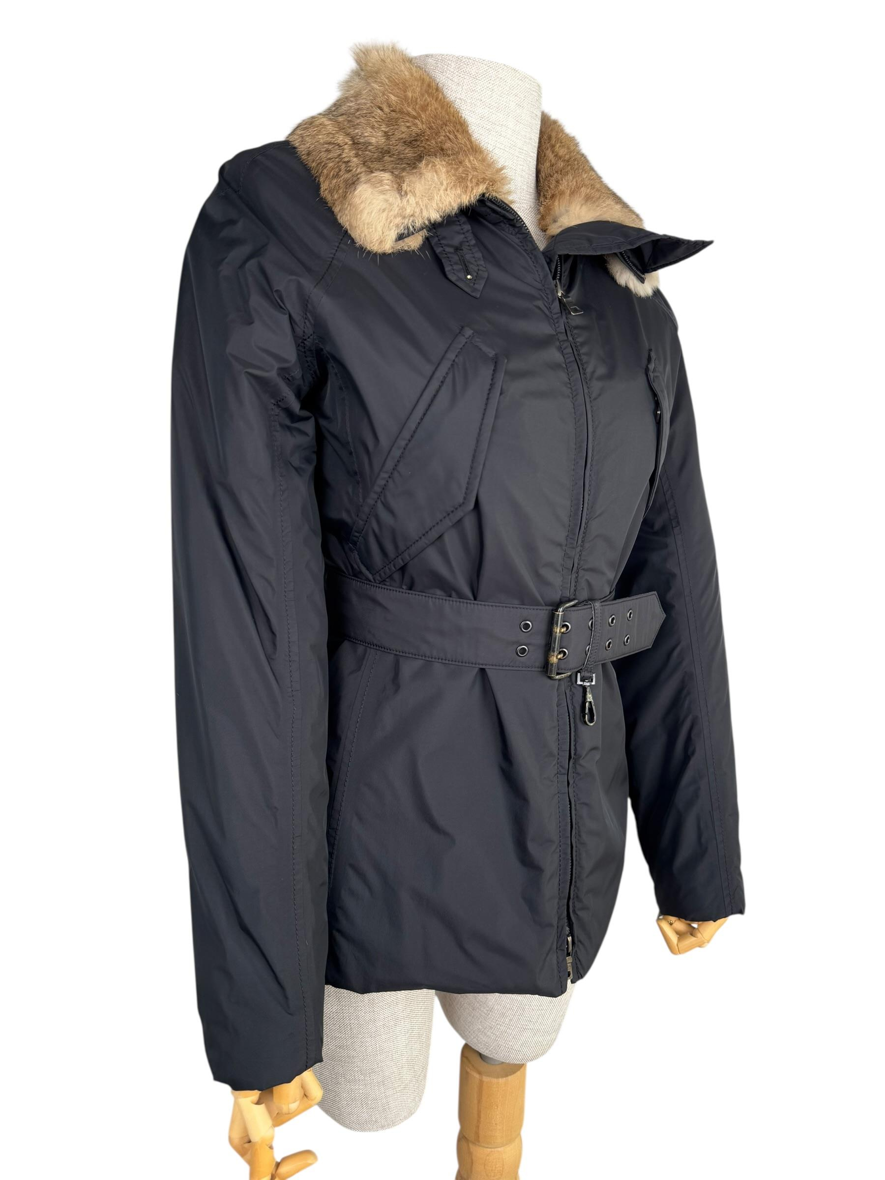 PRADA NYLYON FUR PUFFER JACKET