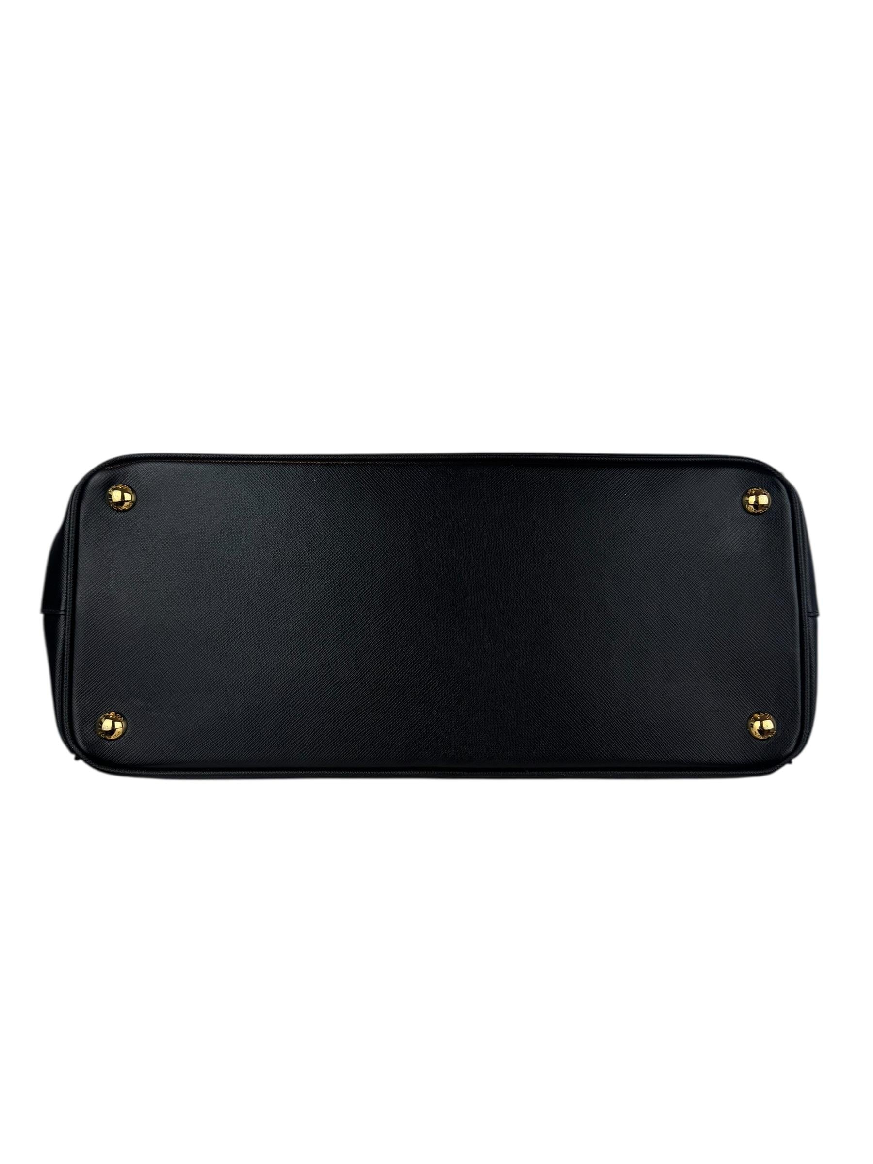 PRADA SAFFIANO GALLERIA DOUBLE ZIP BAG