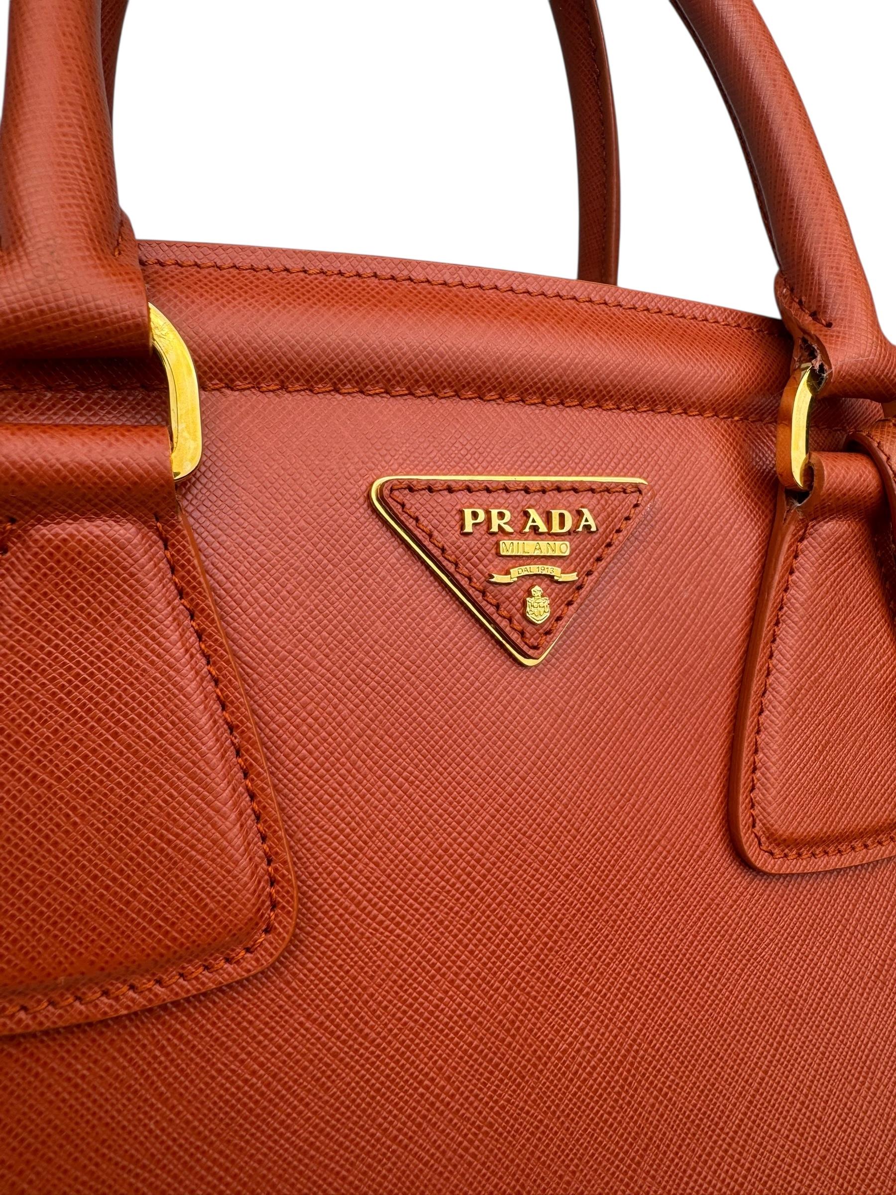 PRADA SAFFIANO LEATHER PARABOLE BAG